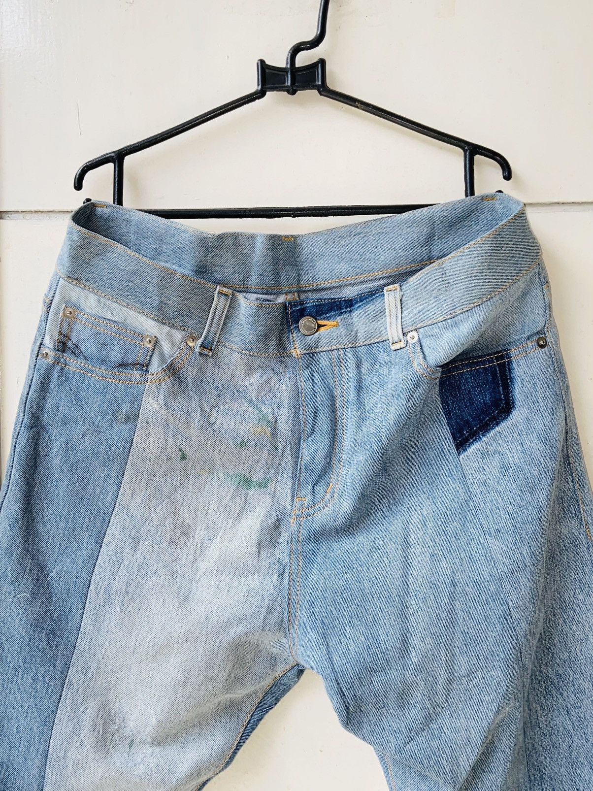 Issey Miyake NOVE Panel Denim Jeans Size US 35 - 2 Thumbnail