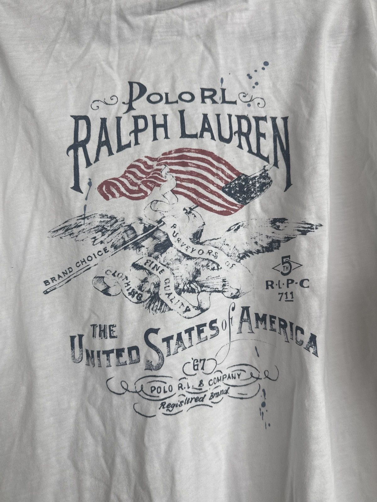 Polo Ralph Lauren Polo Ralph Lauren USA Eagle Badge Tshirt Hoodie Size US L / EU 52-54 / 3 - 3 Thumbnail