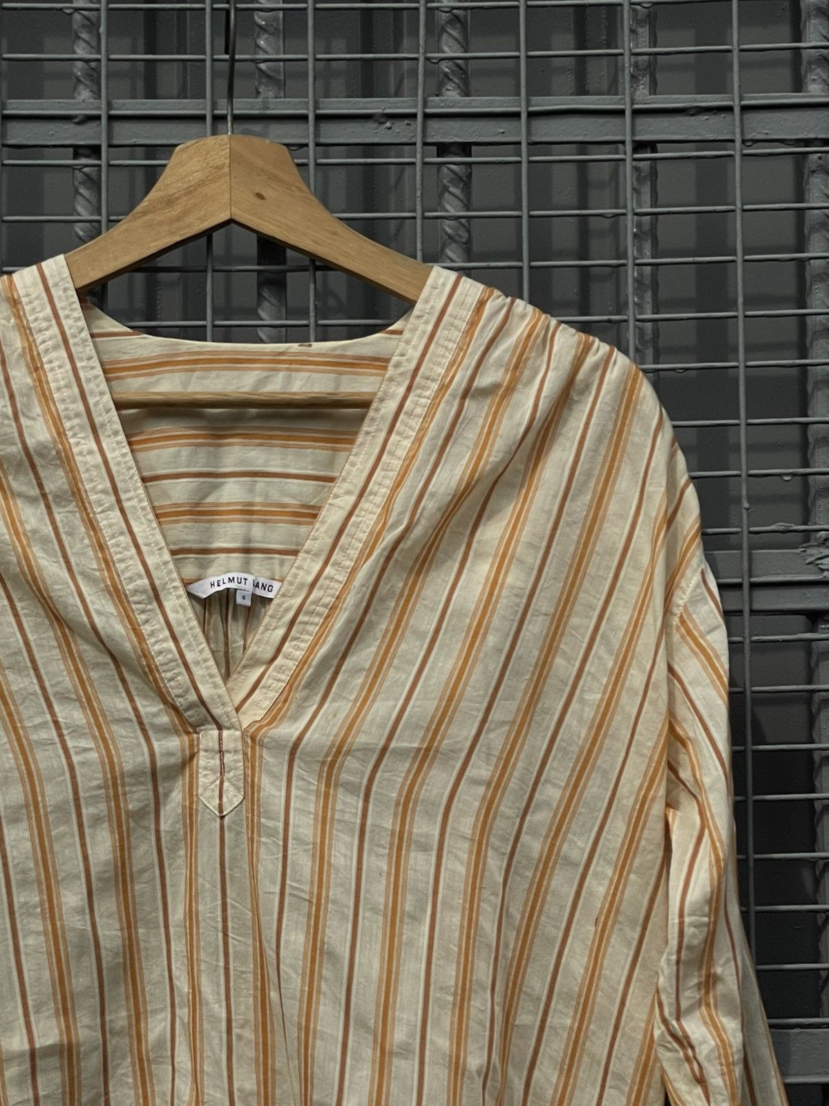 Helmut Lang Helmut Lang | V Neck Stripe Pullover Size S / US 4 / IT 40 - 3 Thumbnail