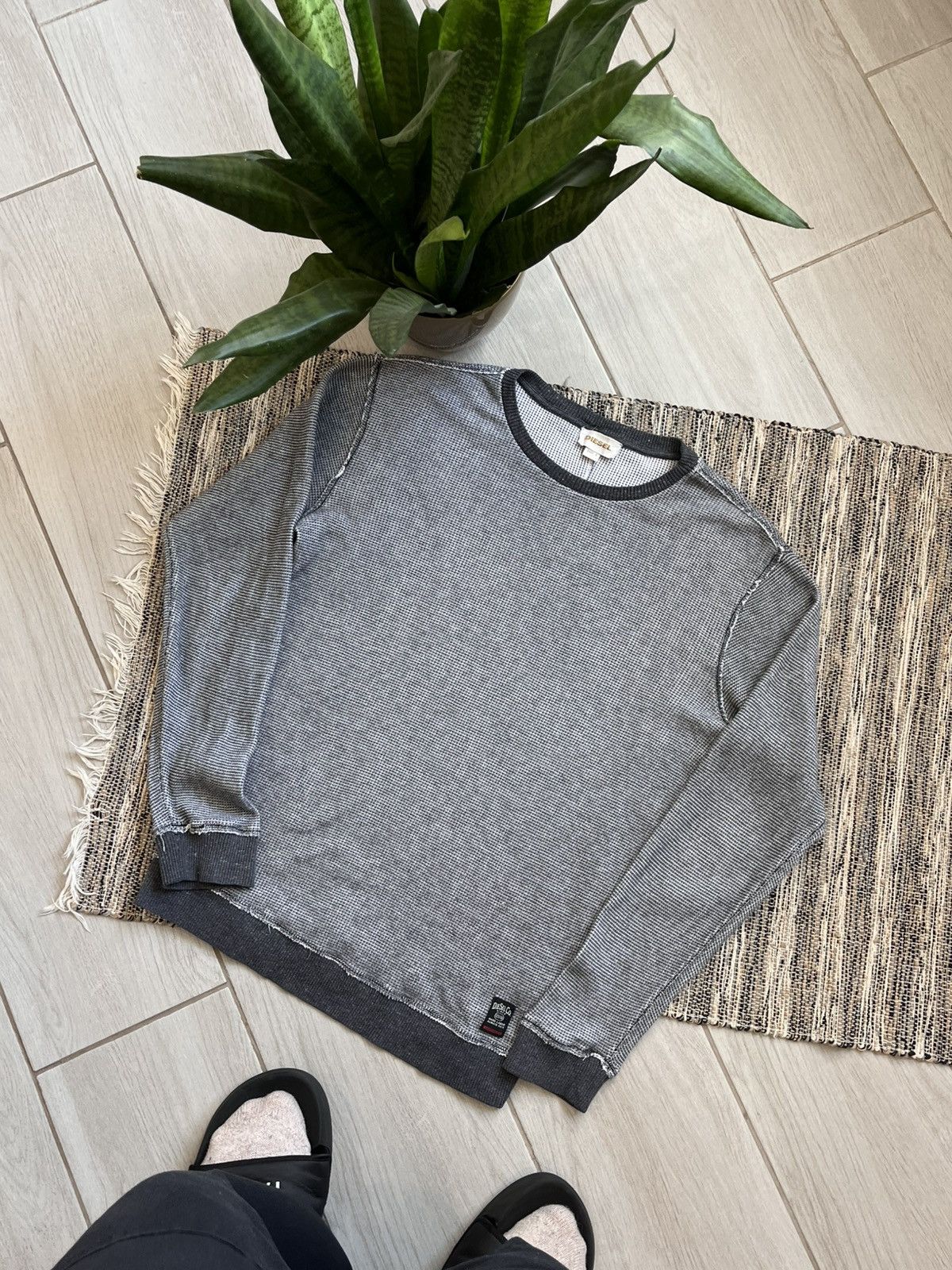 Diesel × Vintage Vintage Diesel Sweater Grey avantgarde luxury minimalistic Size US S / EU 44-46 / 1 - 1 Thumbnail