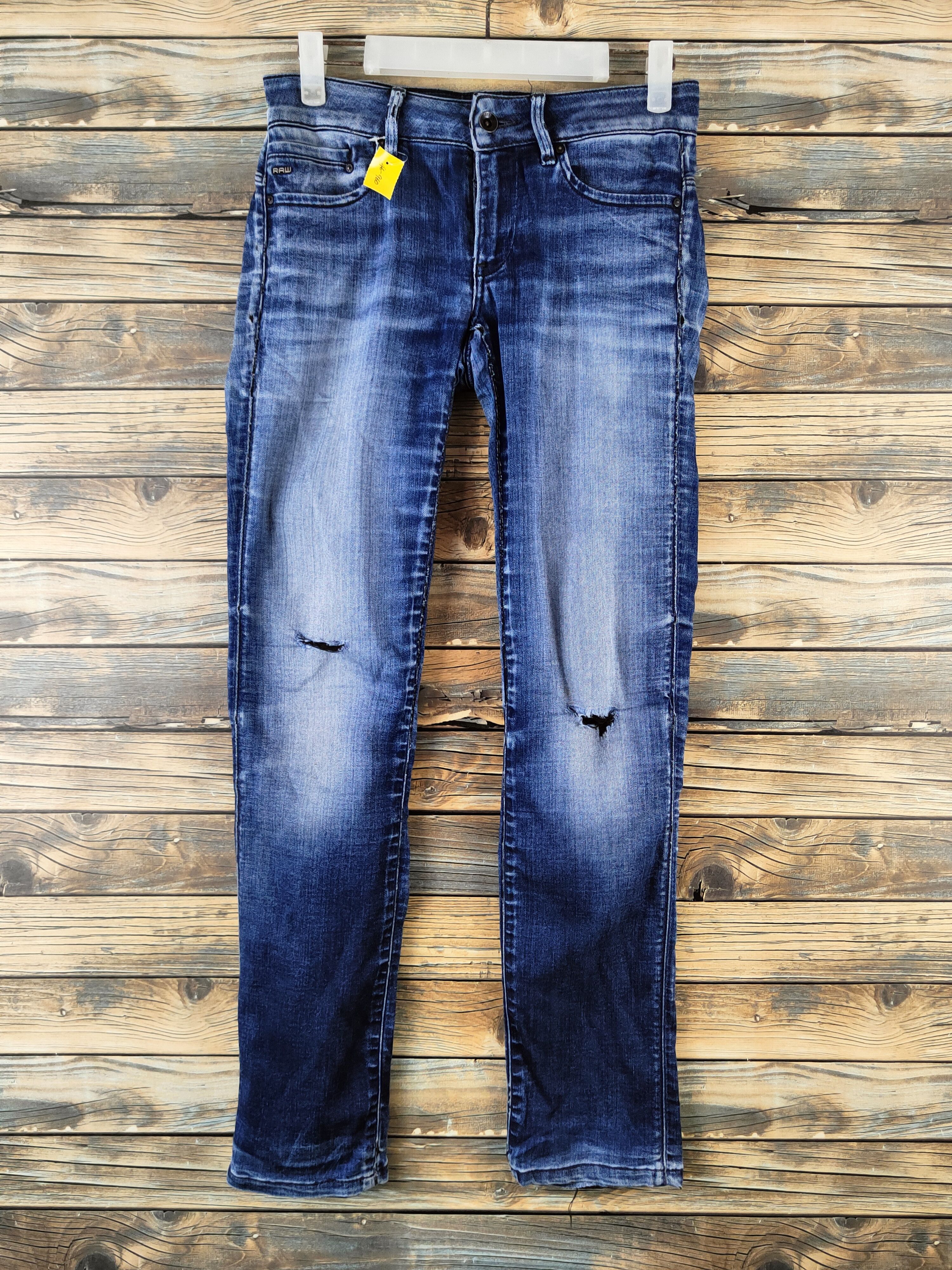 G-Star DL G-Star raw Dark Blue Distressed Ripped Jeans #46-960 Size 26" / US 2 / IT 38 - 1 Thumbnail