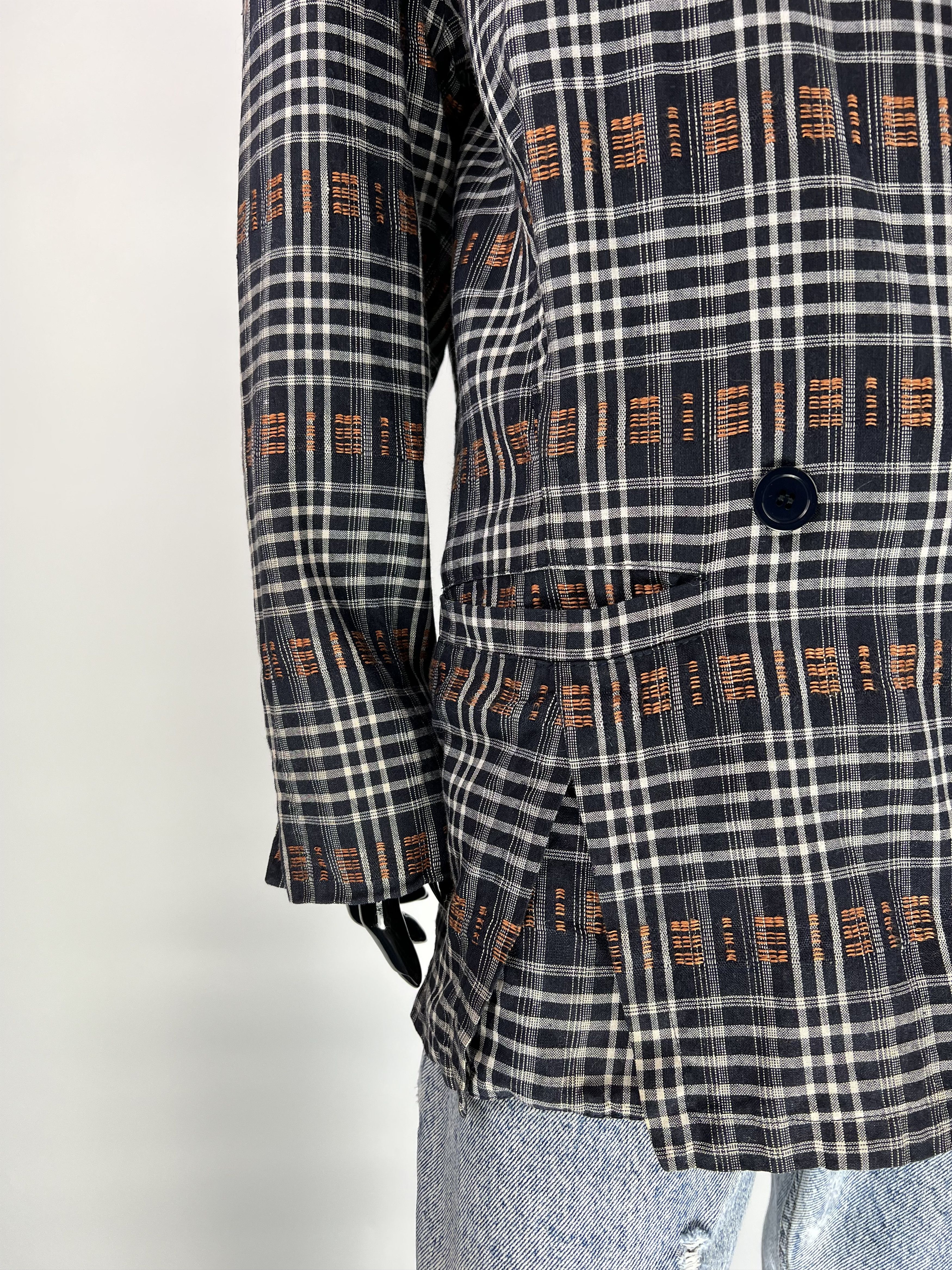 Escada Escada by Margaretha Ley Double-Breasted Checked Blazer Size M / US 6-8 / IT 42-44 - 5 Thumbnail
