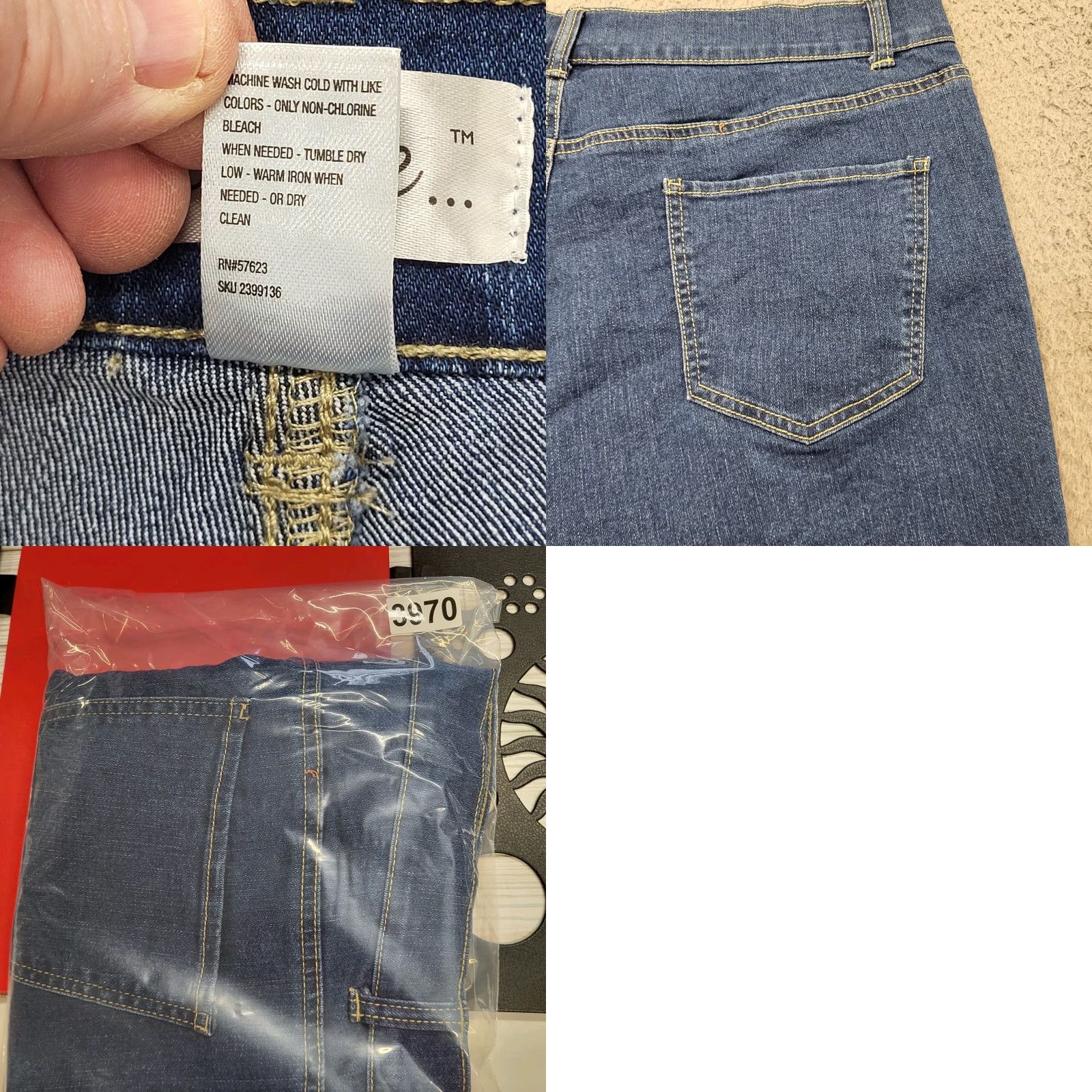 Vintage JUST BE Shorts Women's 2X Denim Fringe Hem Beach Daisy Summer Vacation Camp Activewear Breathable Pockets Denim Shorts 2X Blue Womens Size 40" / US 18 - 8 Thumbnail