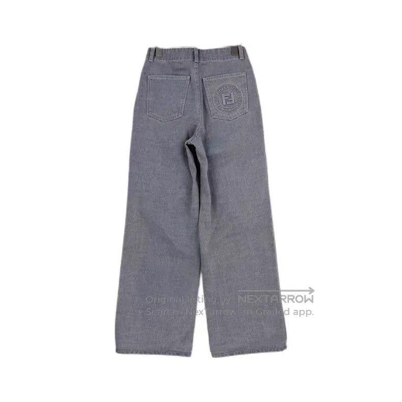 Fendi Fendi Gray Blue Double F Logo Jeans Size 24" / US 00 / IT 34 - 2 Thumbnail