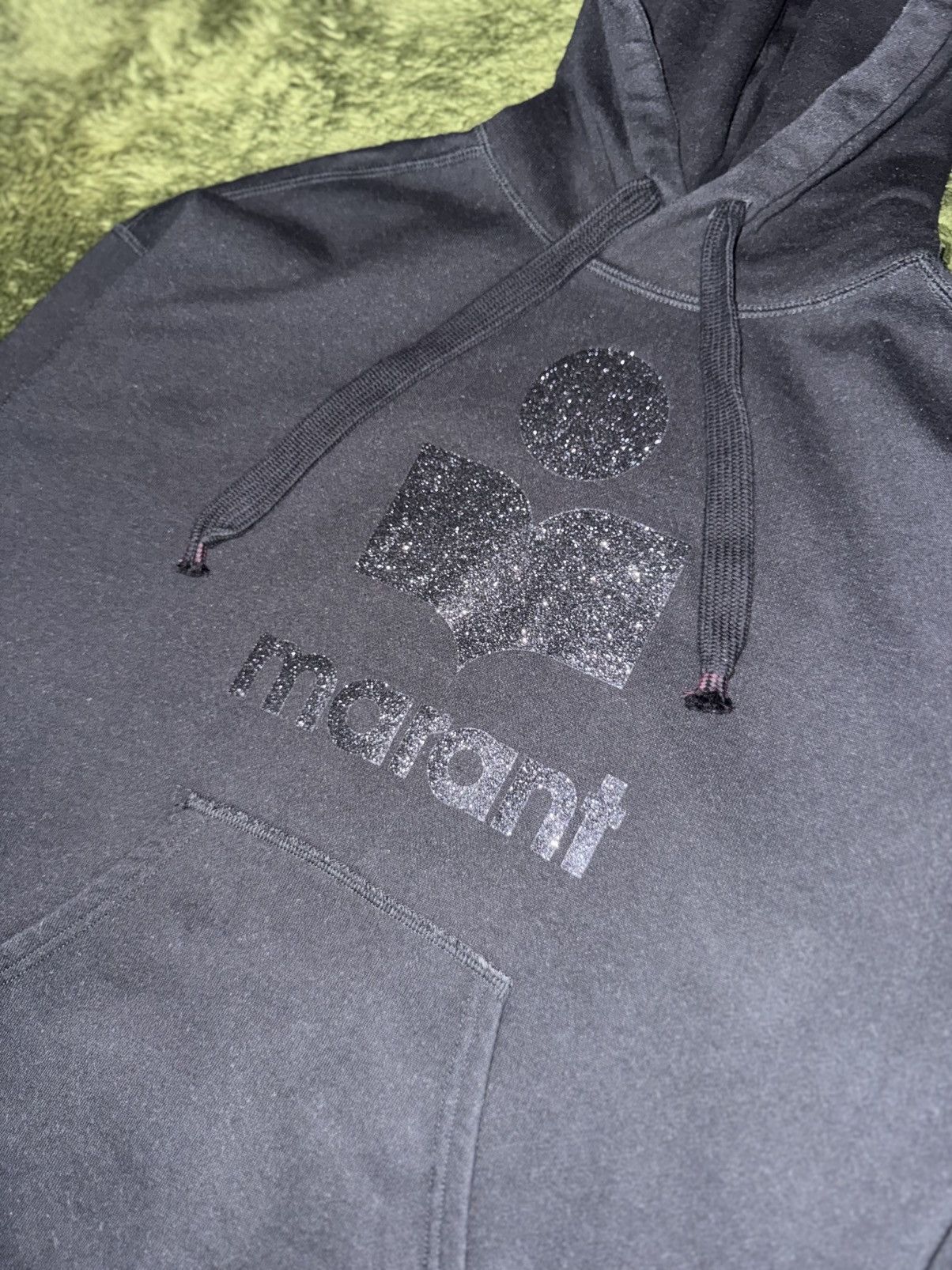 Isabel Marant Etoile [34] Isabel Marant Étoile Mancel Glitter Logo Hoodie Black Size XS / US 0-2 / IT 36-38 - 2 Thumbnail