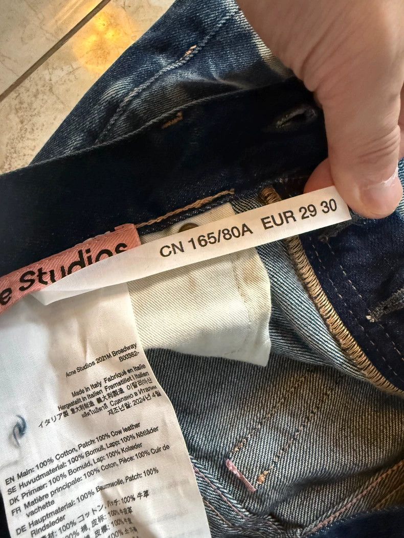 Acne Studios Acne Studios Blue classic loose straight-leg cat-beard jea Size US 29 - 3 Thumbnail