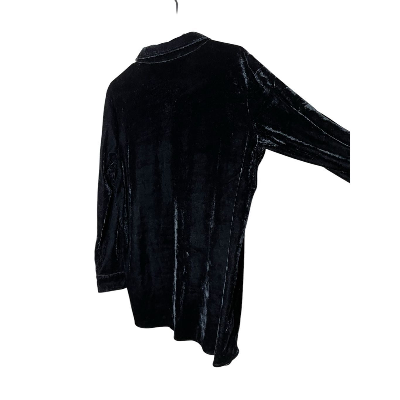 Other Rebecca Malone Black Velvet Button Up Blouse Size XL Size XL / US 12-14 / IT 48-50 - 3 Thumbnail