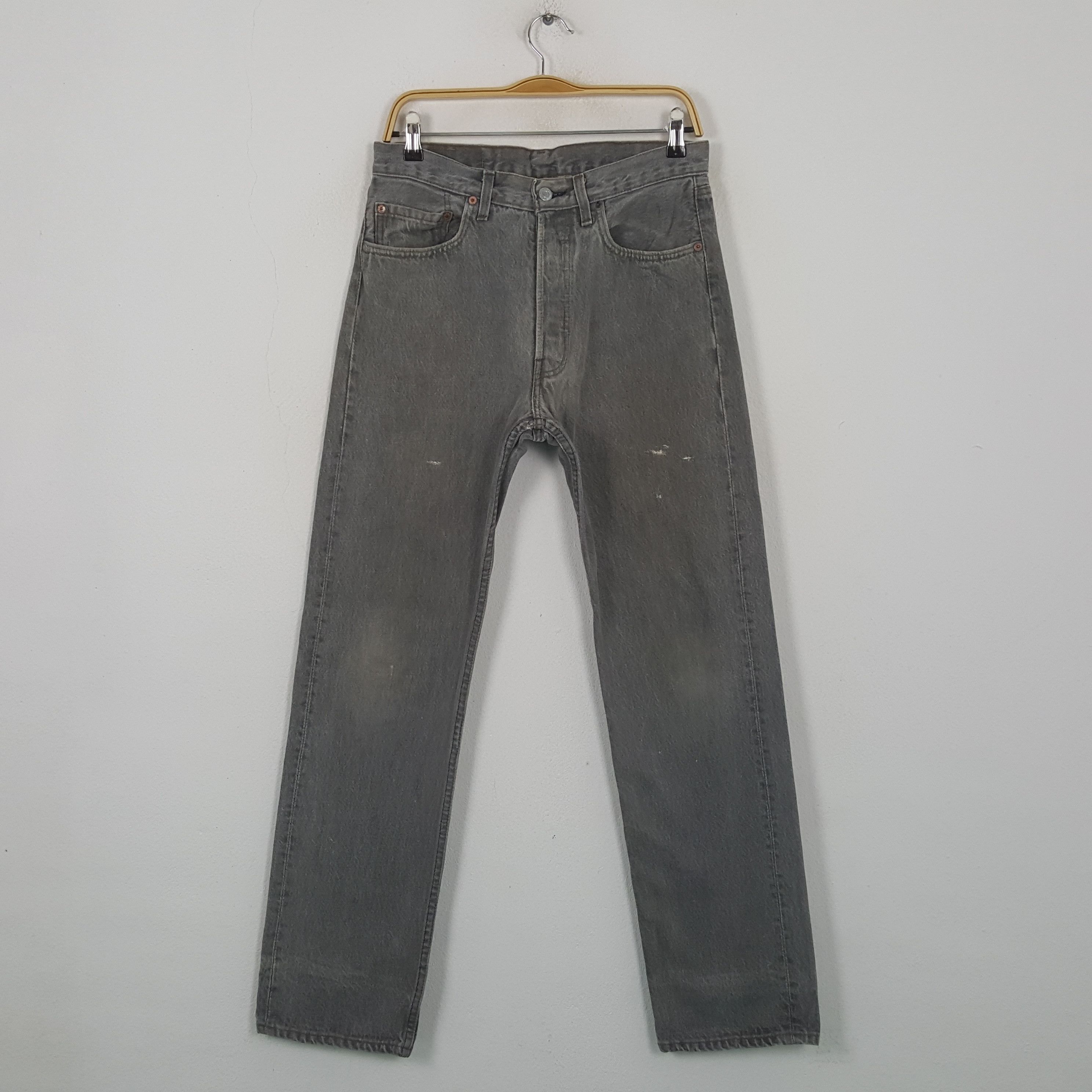 Levi's Vintage 90's Levis 501 Faded Gray Denim Jeans RR10 Size US 30 / EU 46 - 1 Thumbnail