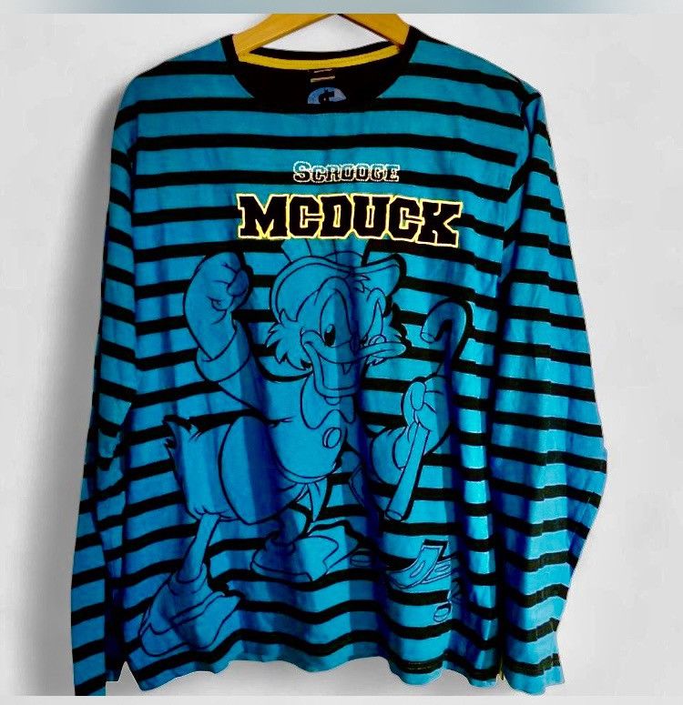 Disney DISNEY Long Sleeve Striped Tee with Cool Graphic Size US L / EU 52-54 / 3 - 1 Thumbnail