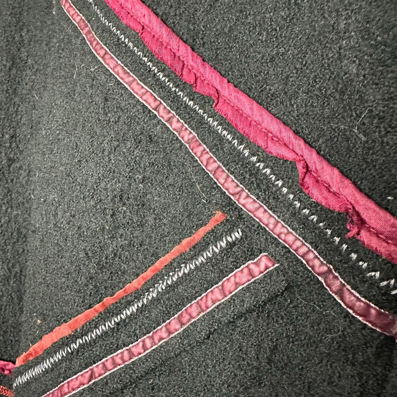 Other Vintage Black & Red Zipper Embellished Coat Size L / US 10 / IT 46 - 4 Thumbnail