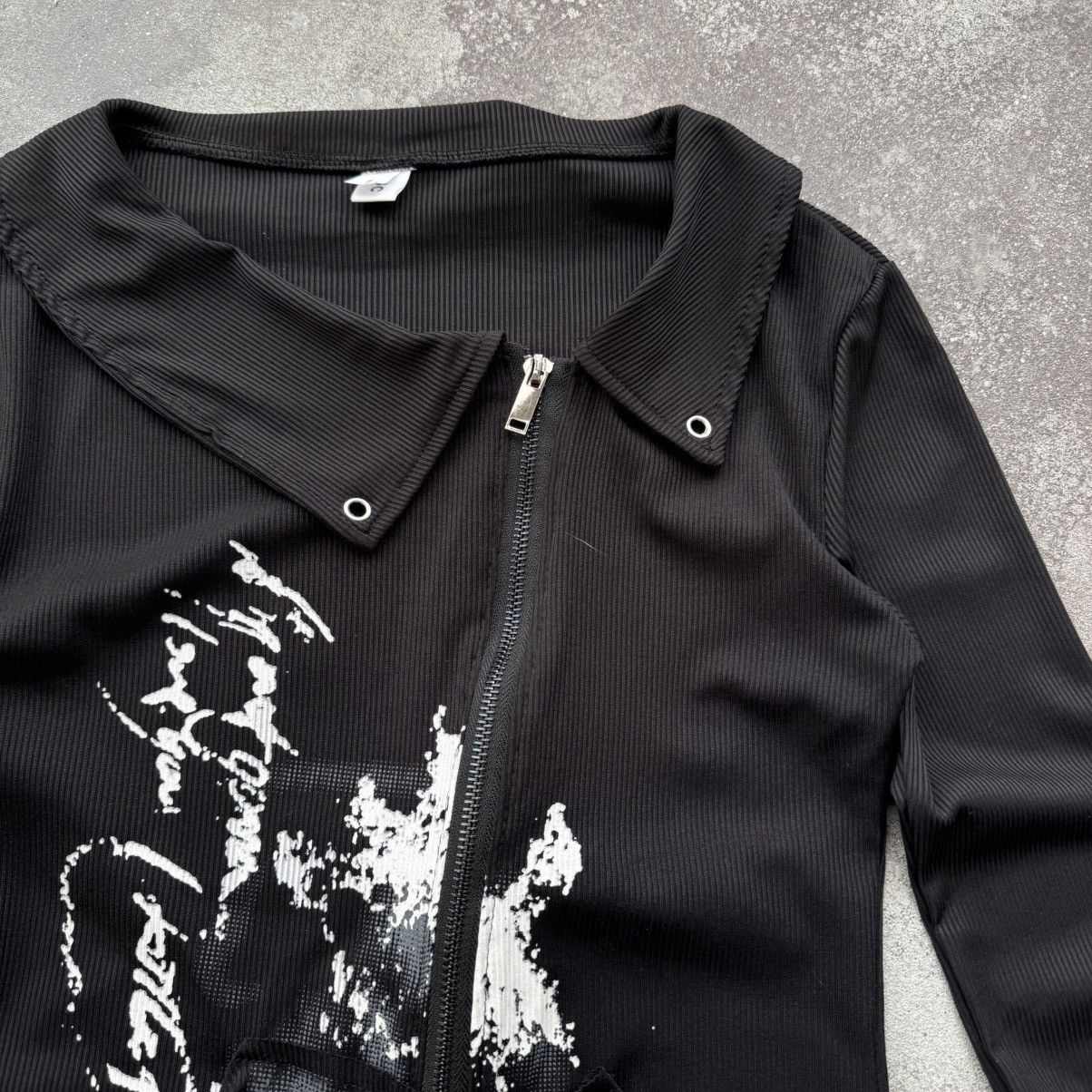 20471120 Y2K Gothic Asymmetric Jacket Size M / US 6-8 / IT 42-44 - 6 Thumbnail