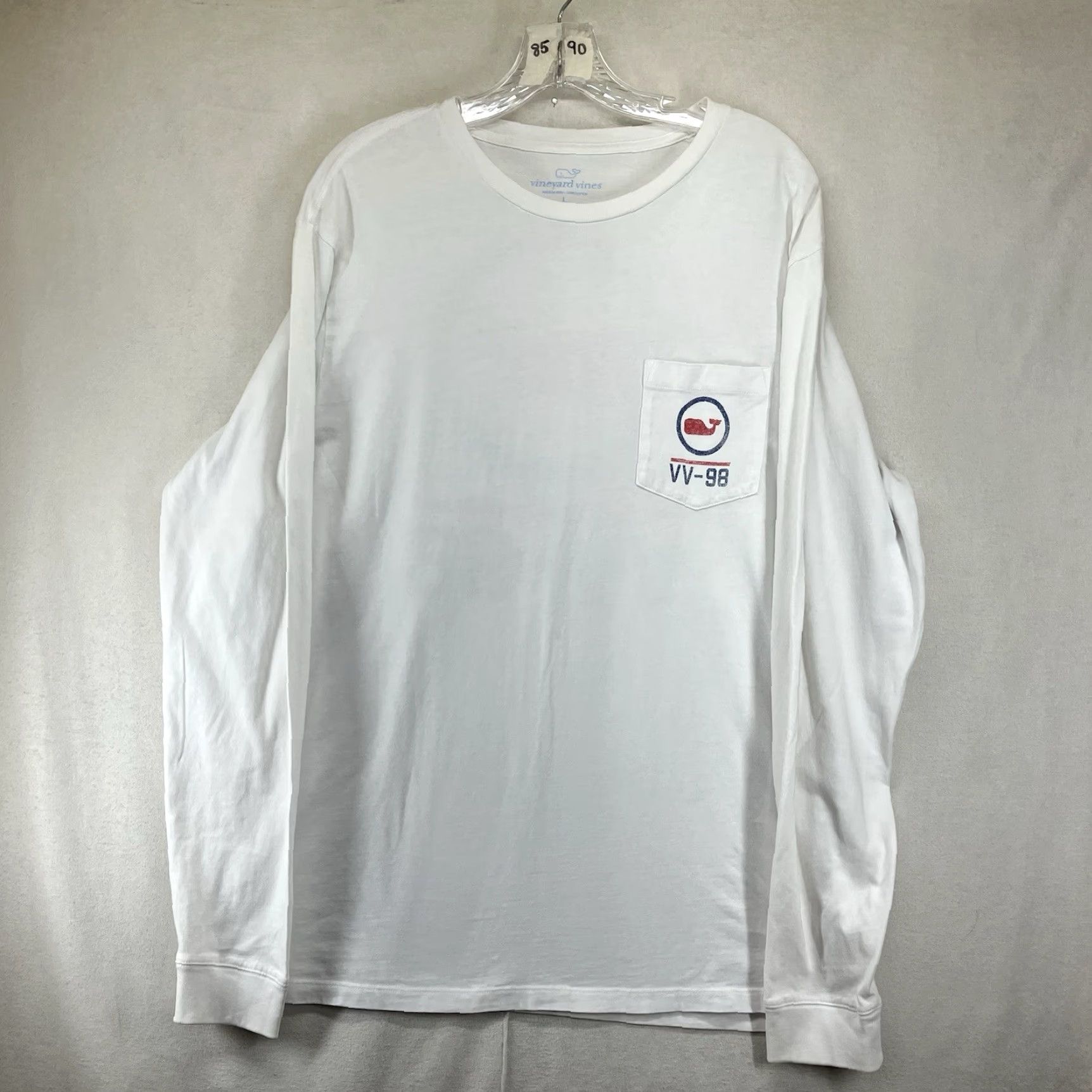 Vineyard Vines Vineyard Vines Men's Long Sleeve T-Shirt Crew Neck Graphic Print 90s Nautical Beach White Large Size US L / EU 52-54 / 3 - 2 Thumbnail