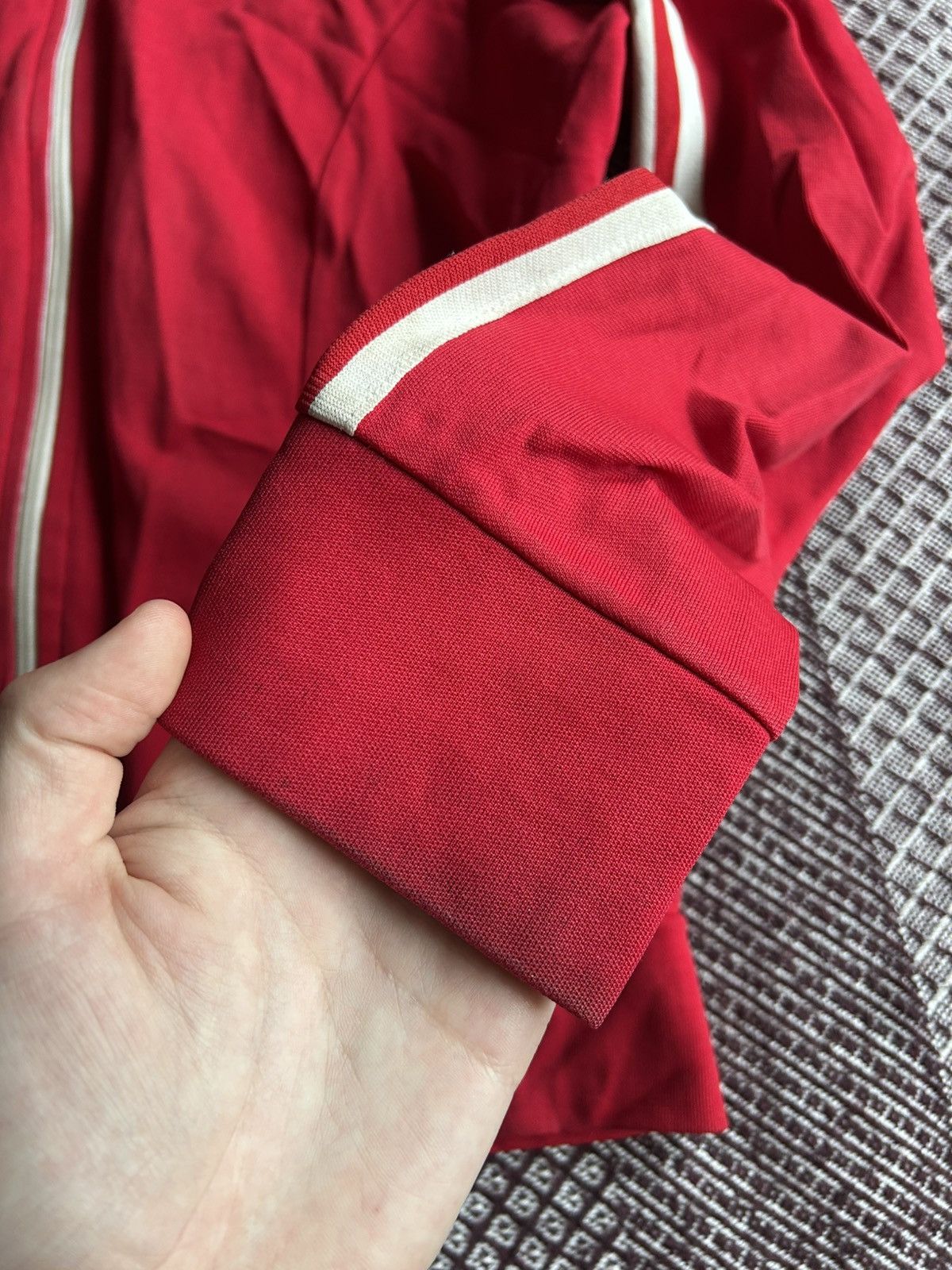 Adidas × Vintage Vintage 90s Adidas Zip Up Hoodie Red Y2K Streetwear Style Size US S / EU 44-46 / 1 - 12 Thumbnail