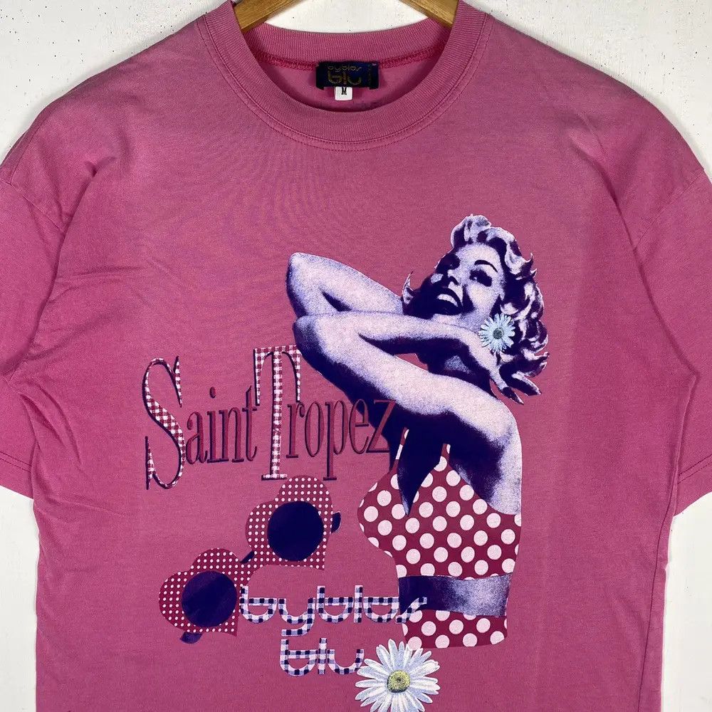 Byblos BYBLOS Blu Saint Tropez Graphic Faded Tee Made In Italy Size US M / EU 48-50 / 2 - 3 Thumbnail