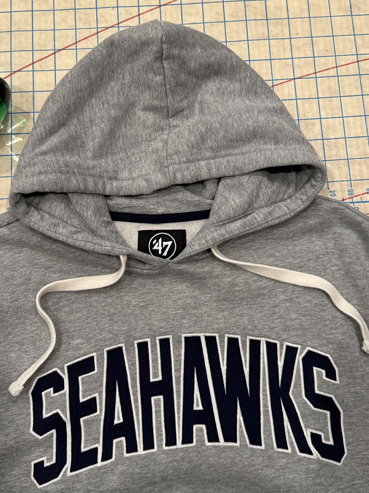 47 Brand ‘47 Seattle Seahawks Pull Over Ringer Hoodie CollegiateStyle Size US L / EU 52-54 / 3 - 7 Thumbnail