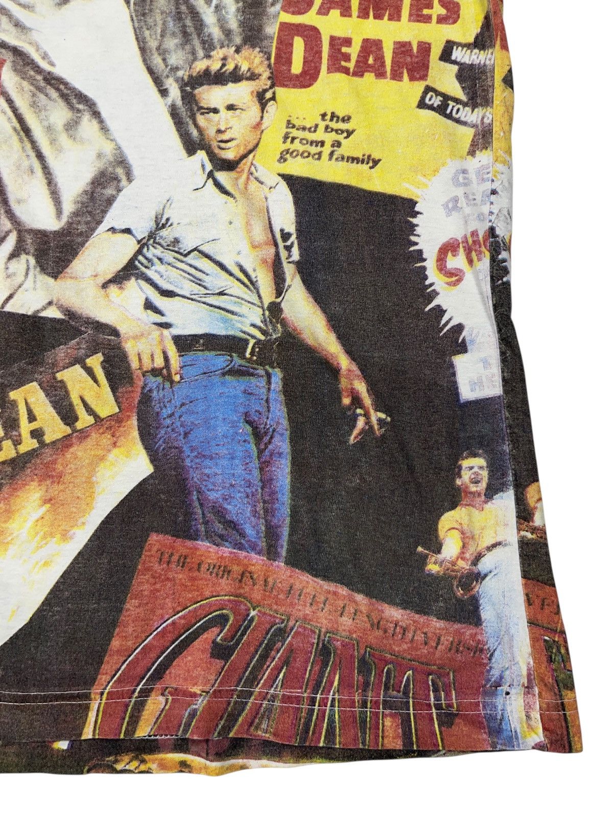Vintage Vintage 90s Jean Dean All Over Print T-shirt Movie Actor Size US XXL / EU 58 / 5 - 6 Thumbnail