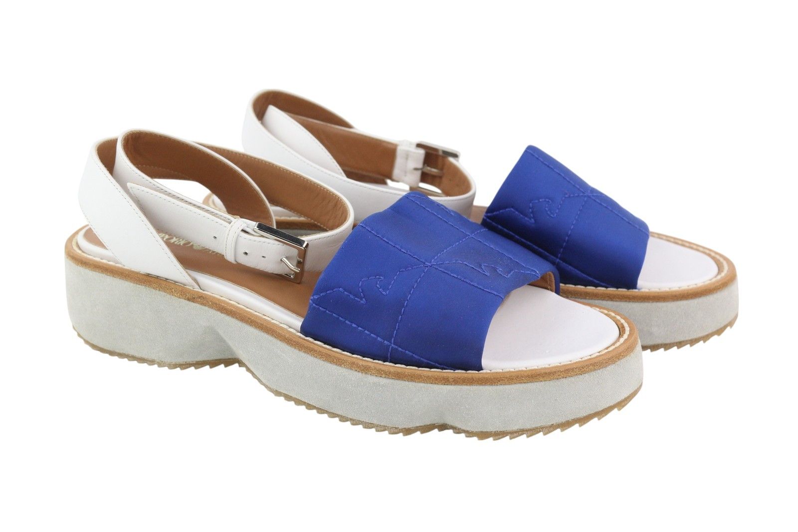 Emporio Armani X3U092 EU37 Blue White Platform 84788 Size US 6 / IT 36 - 1 Thumbnail