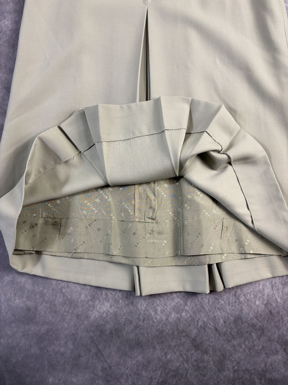 Celine × Vintage 1970s Celine Skirt Vintage Wool Maxi Pistachio Horsebit Gold Size 28" / US 6 / IT 42 - 9 Thumbnail