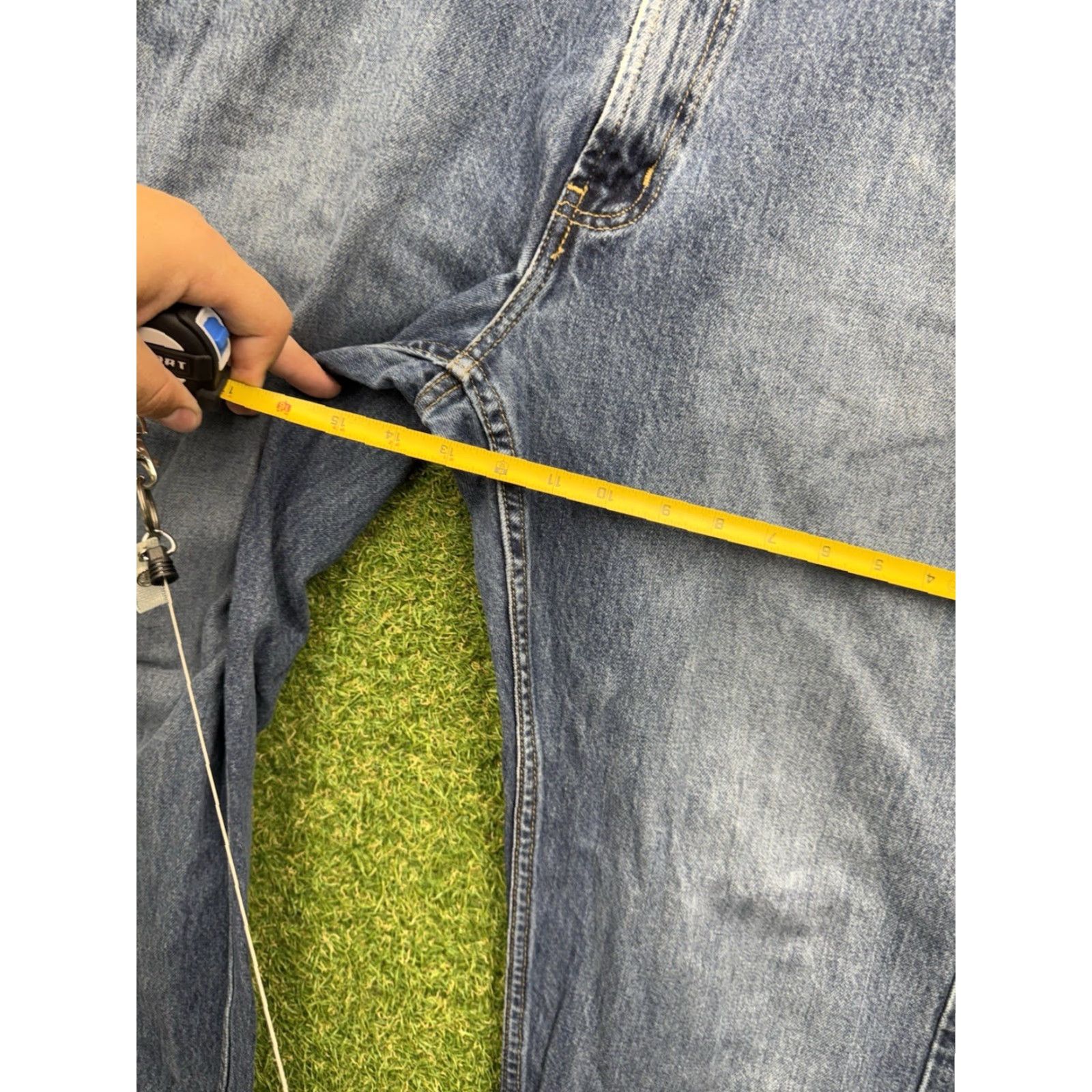 Harley Davidson VINTAGE Harley-Davidson Jeans Mens 38x32 Relaxed Straight Denim Blue 90s Grunge Biker Size US 38 / EU 54 - 7 Thumbnail