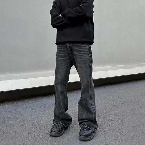 VIBE Loose Straight-leg Flared Black Jeans Size 32 Size US 32 / EU 48 - 2 Thumbnail