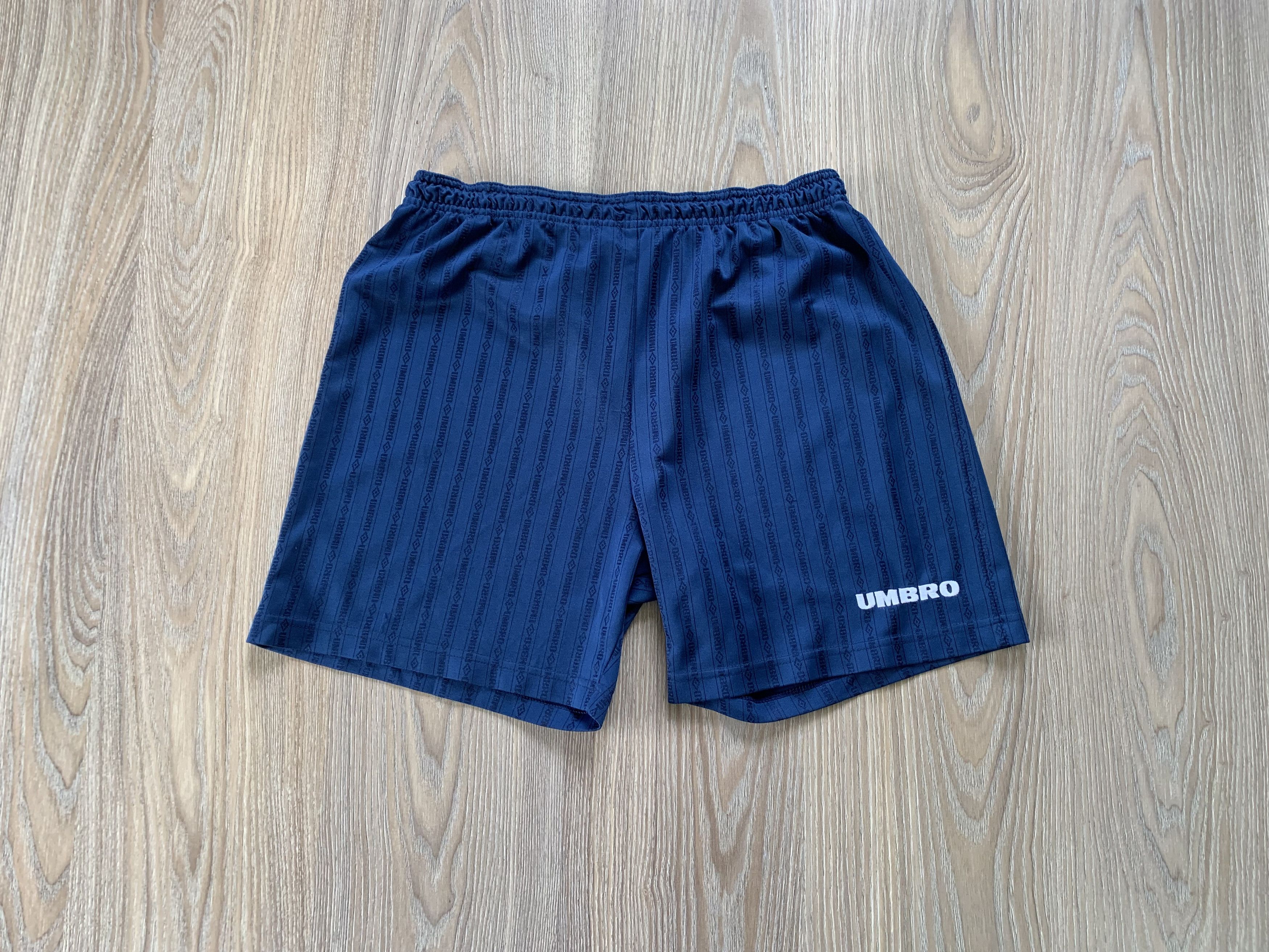 Umbro × Vintage Vintage Umbro Blue Monograme Training Shorts Size US 32 / EU 48 - 1 Thumbnail