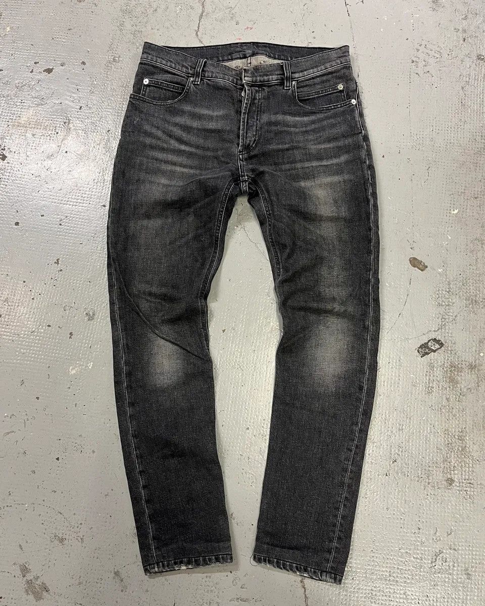 Balmain 2000s Balmain Black Faded Slim Denim Jeans Size US 31 - 1 Thumbnail