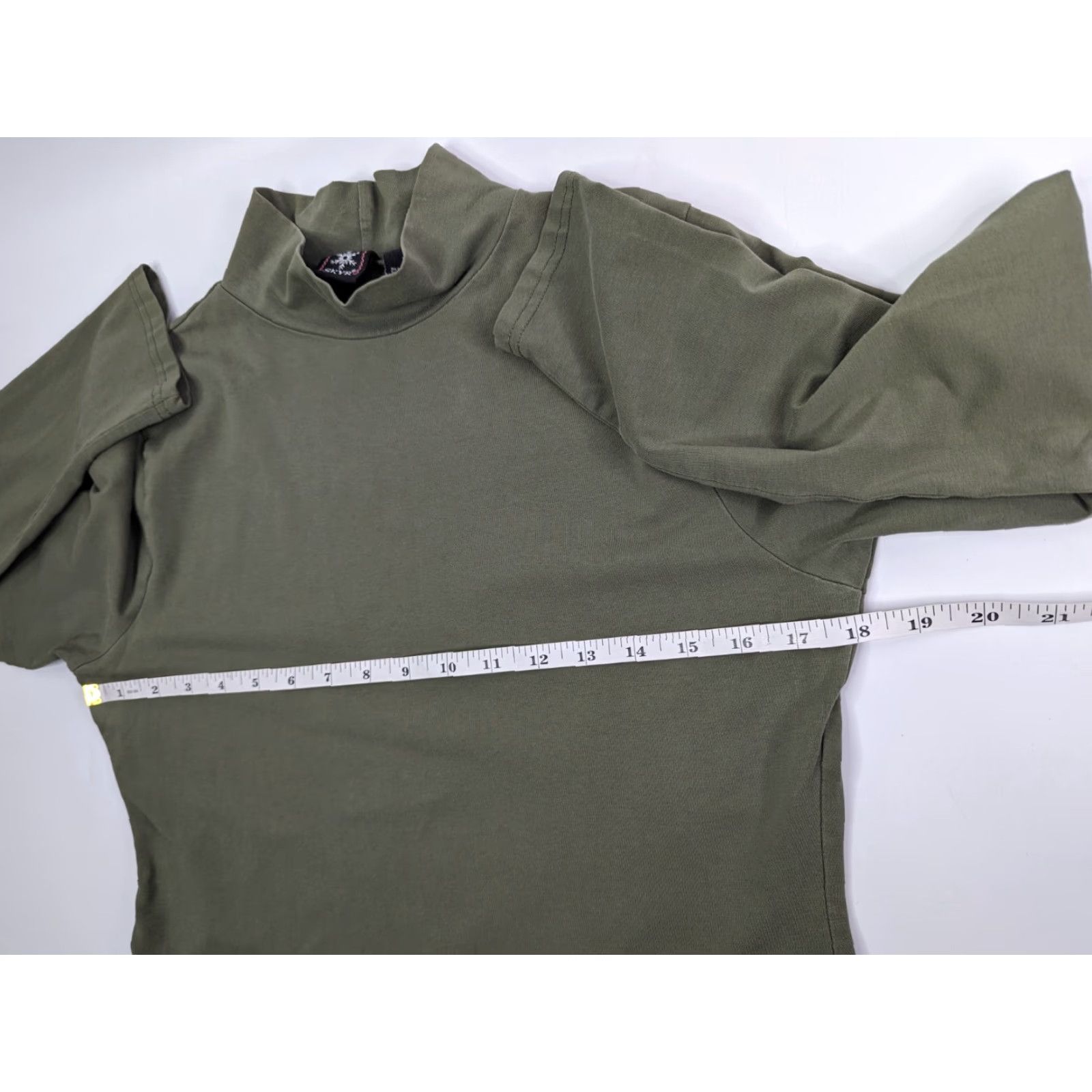 Vintage Skyr Shirt Women M Green Long Sleeve Turtleneck Knit Cotton Blends Casual Logo Basic All Seasons Regular Mens Womens Boys Girls Size M / US 6-8 / IT 42-44 - 5 Thumbnail