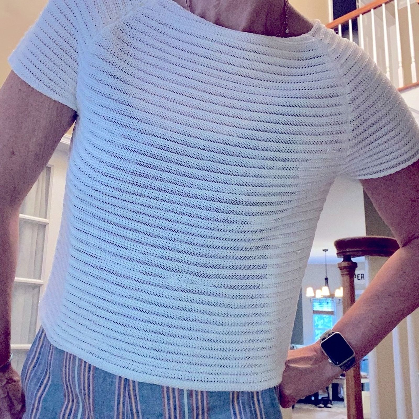 Les Copains LES COPAINS Designer Italian Mesh Boxy Knit Sweater S IT40 Size S / US 4 / IT 40 - 6 Thumbnail