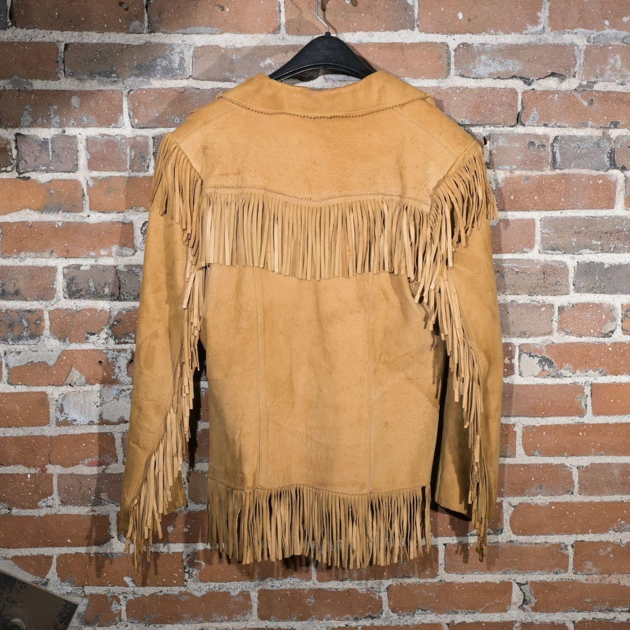 Levi's Vintage Levis Big E Shorthorn Buckskin Fringe Jacket Tan Lea Size US S / EU 44-46 / 1 - 3 Thumbnail