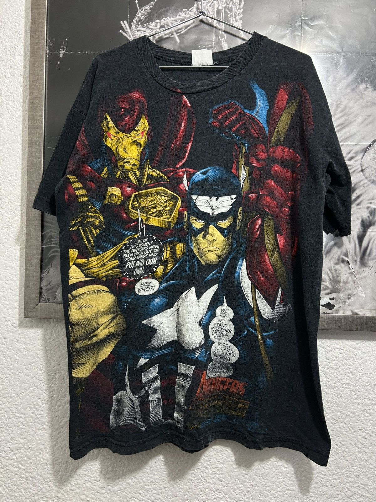 Mexican Threads 90’s Avengers Assemble Mexican Shirt by Peyote Size US XL / EU 56 / 4 - 1 Thumbnail