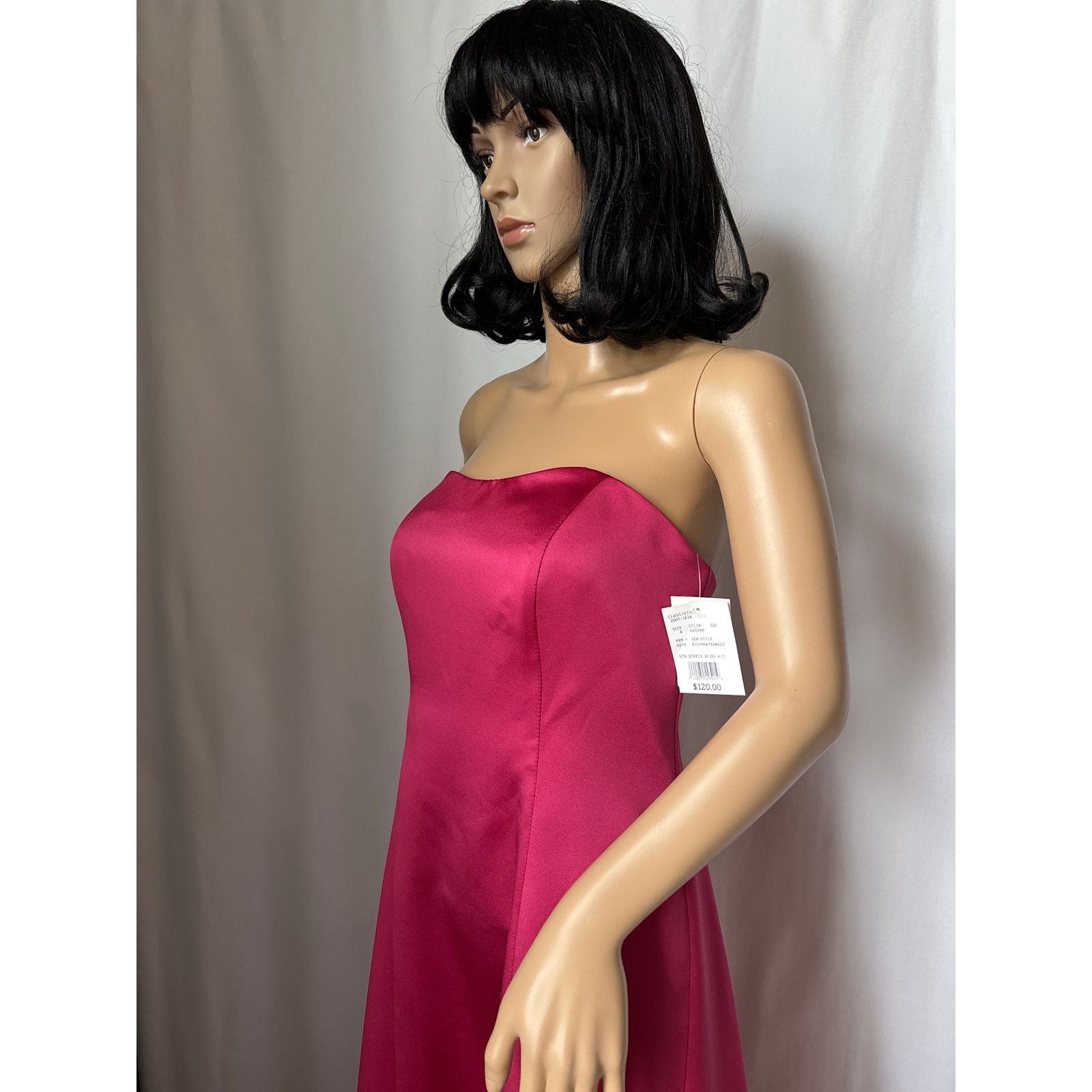 Other NWT David's Bridal strapless A line satin column maxi gown 8 Size M / US 6-8 / IT 42-44 - 7 Thumbnail