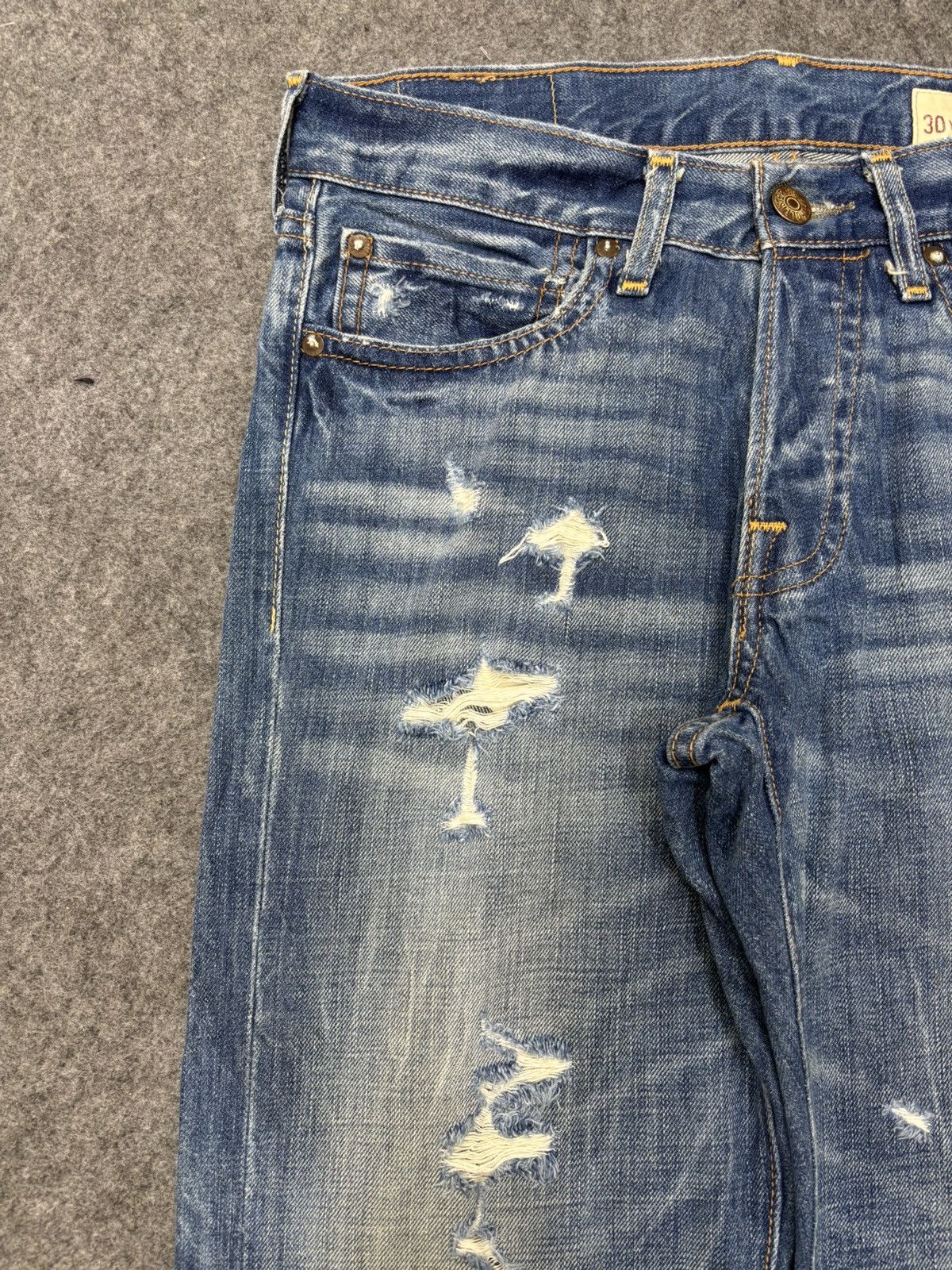 Hollister 💥90s Style💥Hollister Heavy Distressed Style Denim F636 Size US 33 - 4 Thumbnail