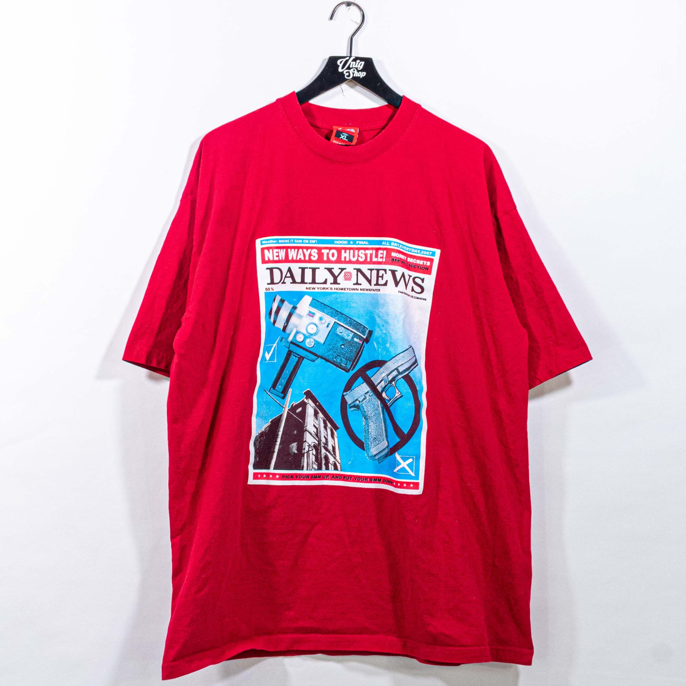 Vintage Pick Up Your 8mm Put Down Your 9mm Hustle T-Shirt Baggy Size US XL / EU 56 / 4 - 1 Thumbnail