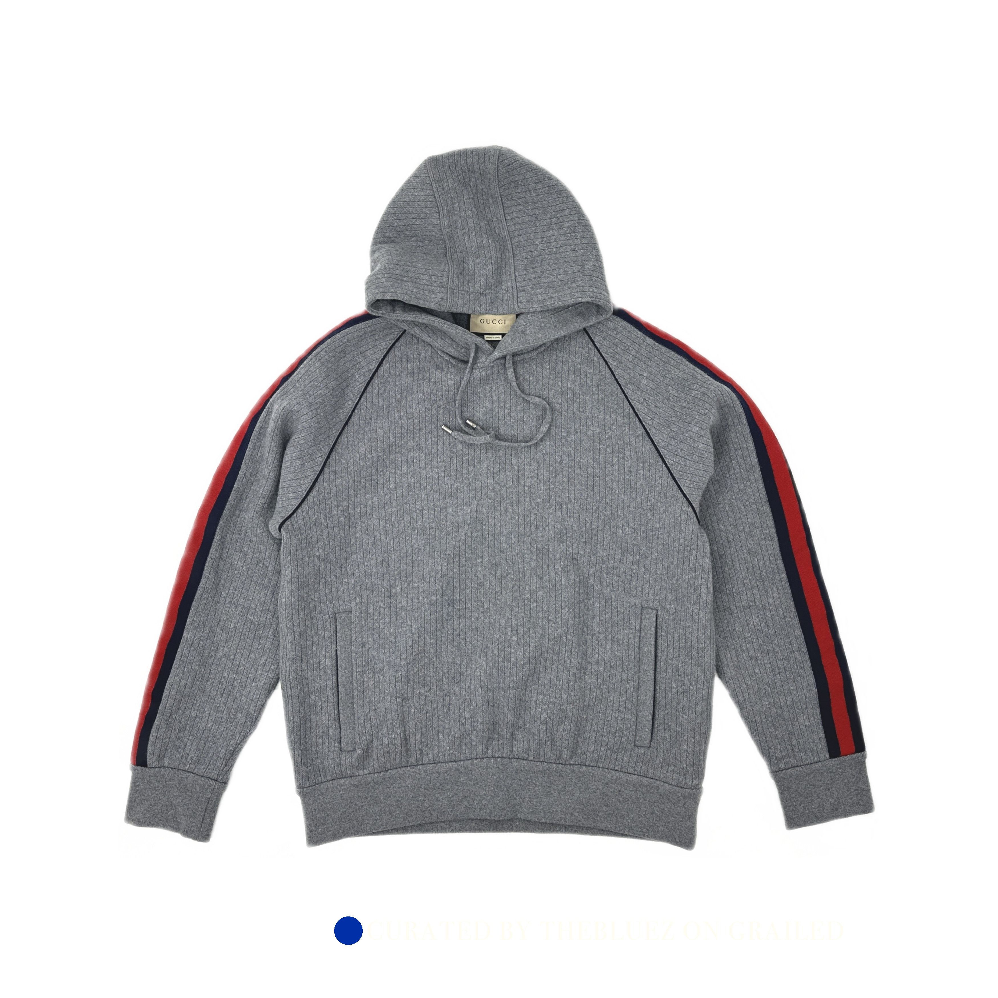 Gucci Stylish Gray Side Stripe Hoodie in XXL Size US XXL / EU 58 / 5 - 1 Thumbnail