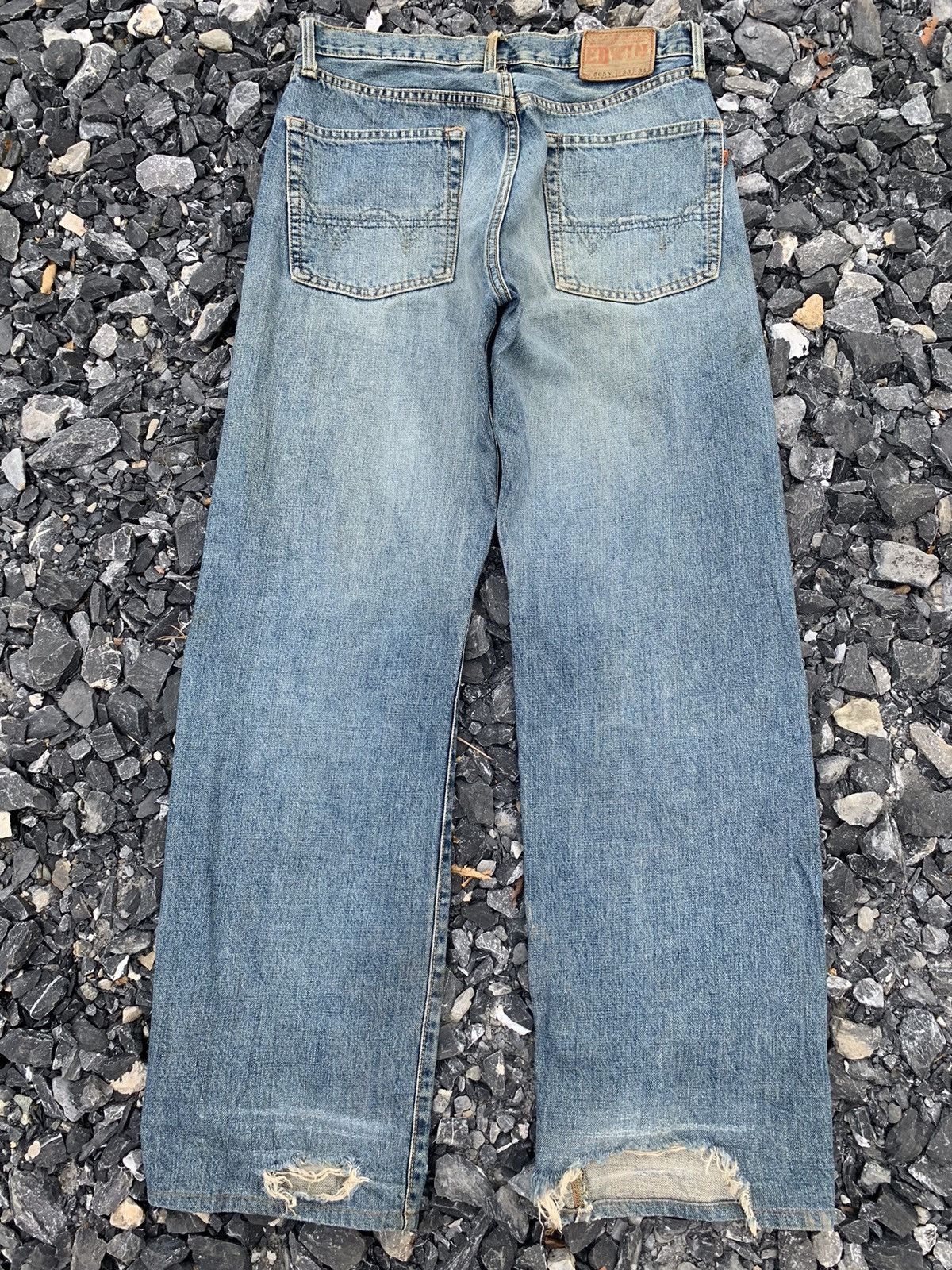 Edwin × If Six Was Nine × Kapital VINTAGE EDWIN 505X BAGGY SELVEDGE FADED DISTRESSED DENIM Size US 31 - 4 Thumbnail