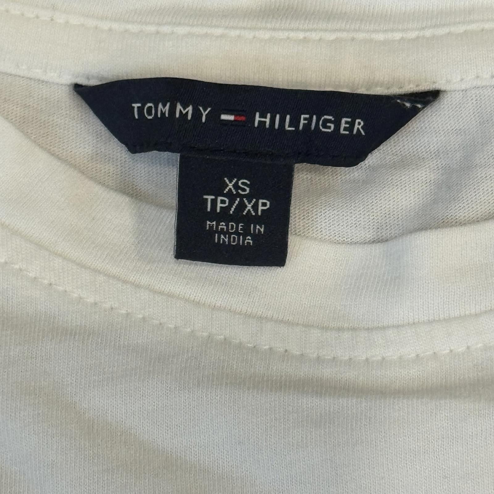 Tommy Hilfiger Tommy Hilfiger Embroidered White Logo T-Shirt Size XS / US 0-2 / IT 36-38 - 4 Thumbnail