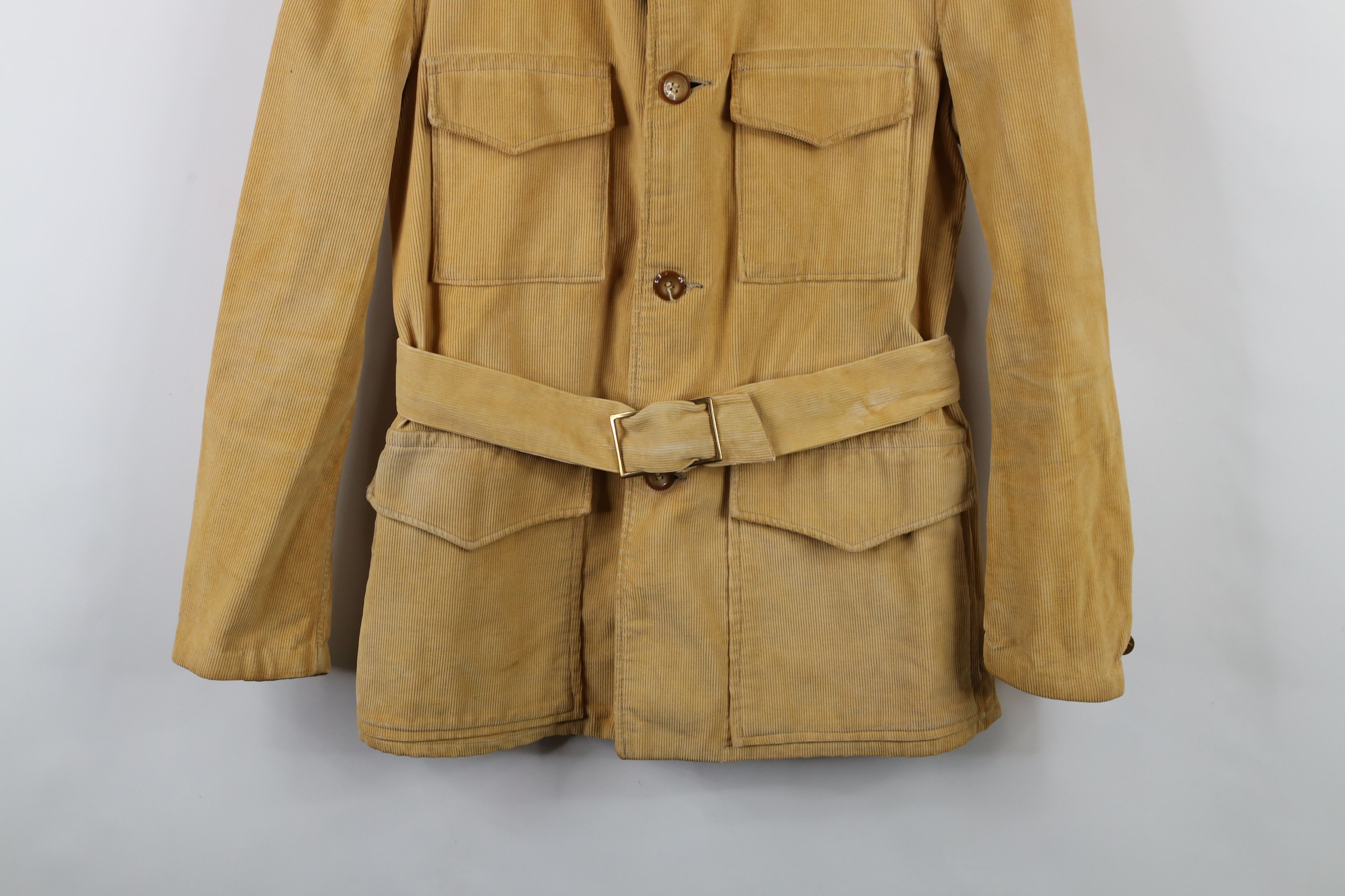 Vintage Vintage 70s Streetwear Belted Corduroy Trench Coat Jacket Size US S / EU 44-46 / 1 - 3 Thumbnail