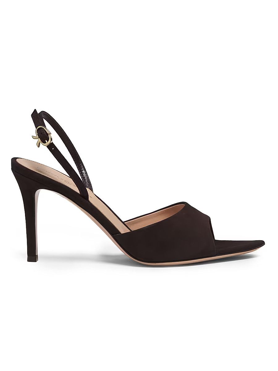 Gianvito Rossi os11x0126 Camoscio 85mm Suede Slingback Pumps Size US 12 / IT 42 - 1 Thumbnail