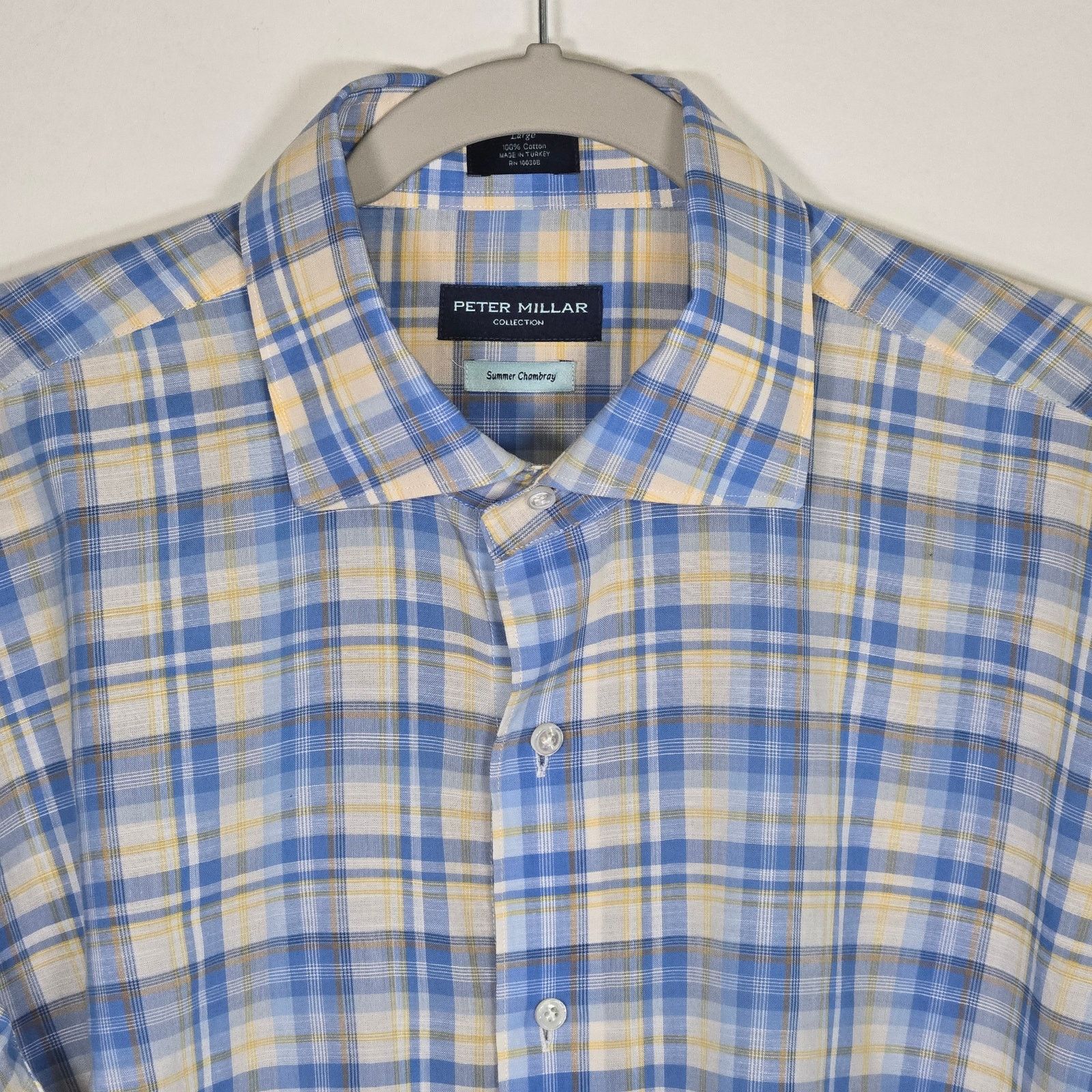 Peter Millar Peter Millar Men's Summer Chambray Button Shirt. Size Large. Size US L / EU 52-54 / 3 - 3 Thumbnail