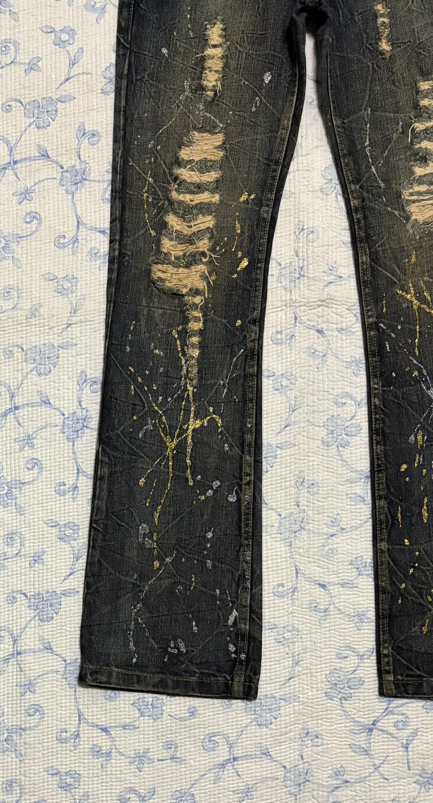 Other K.U.I Streetwear Jeans Flared Distressed Denim Size US 32 / EU 48 - 6 Thumbnail