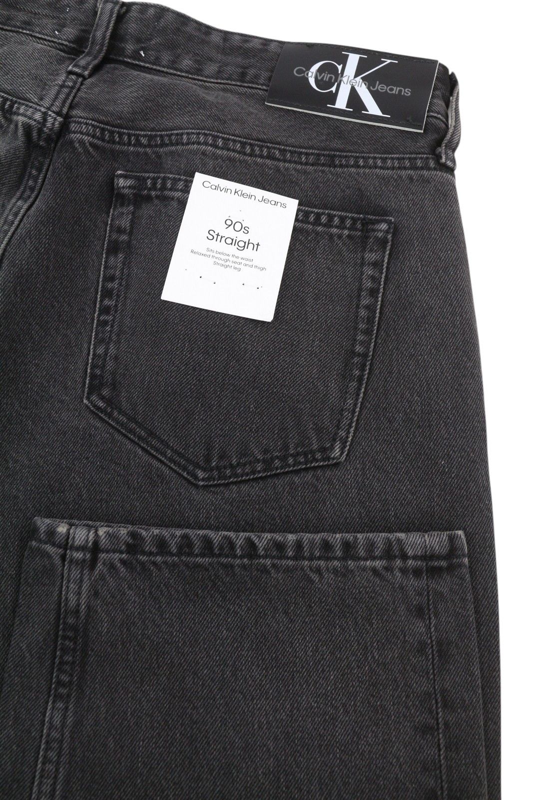 Calvin Klein 90S STRAIGHT W32 Black Zip Fly Pockets Denim 85209 Size US 32 / EU 48 - 5 Thumbnail