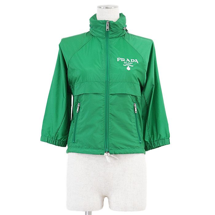 Prada Prada Prada Re-Nylon Cropped 2way Blouson Plastic Outerwear Size ONE SIZE - 1 Thumbnail
