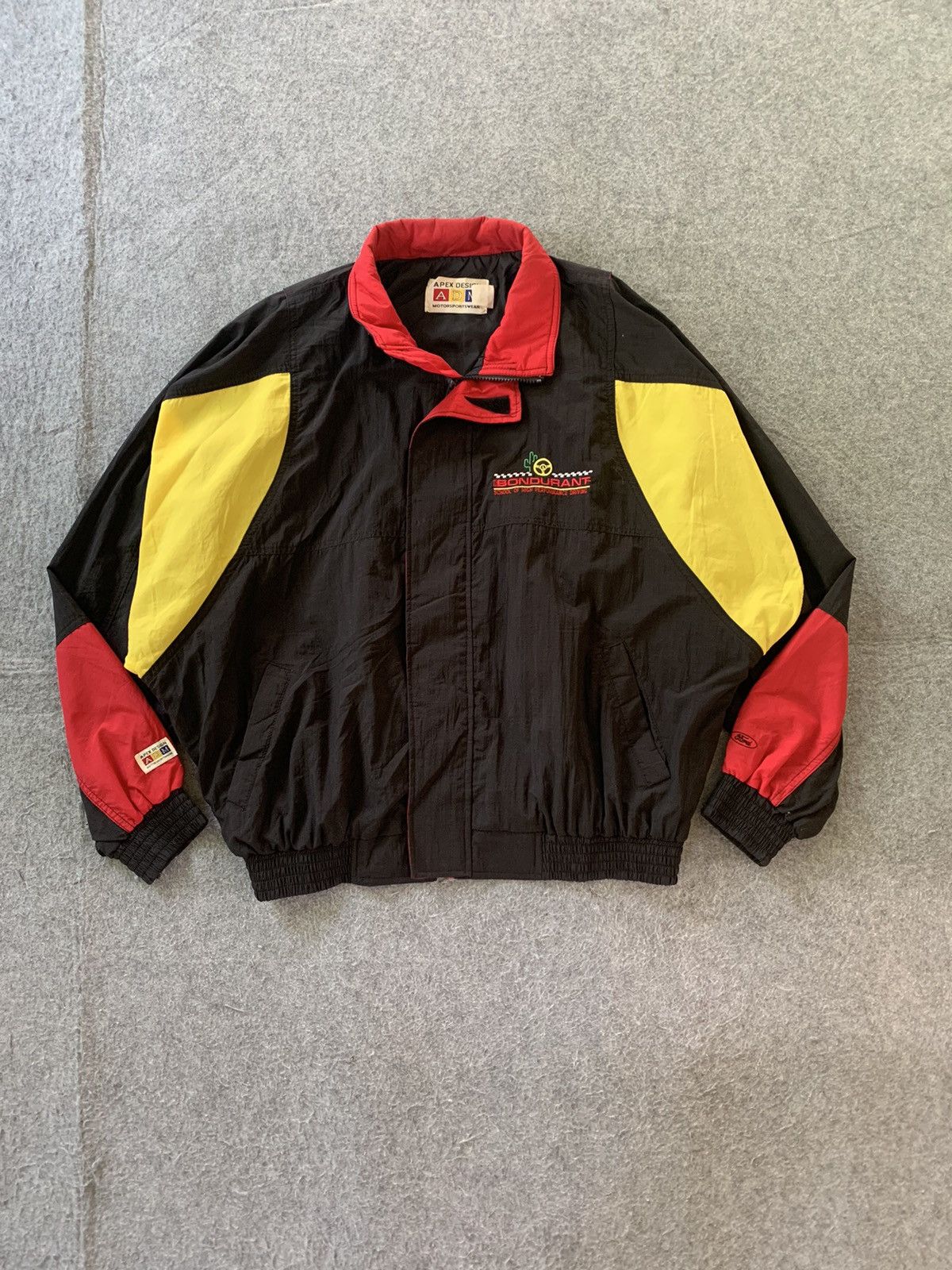 image of Vintage Apex Design Ford Racing Jacket in Black, Men's (Size XL)