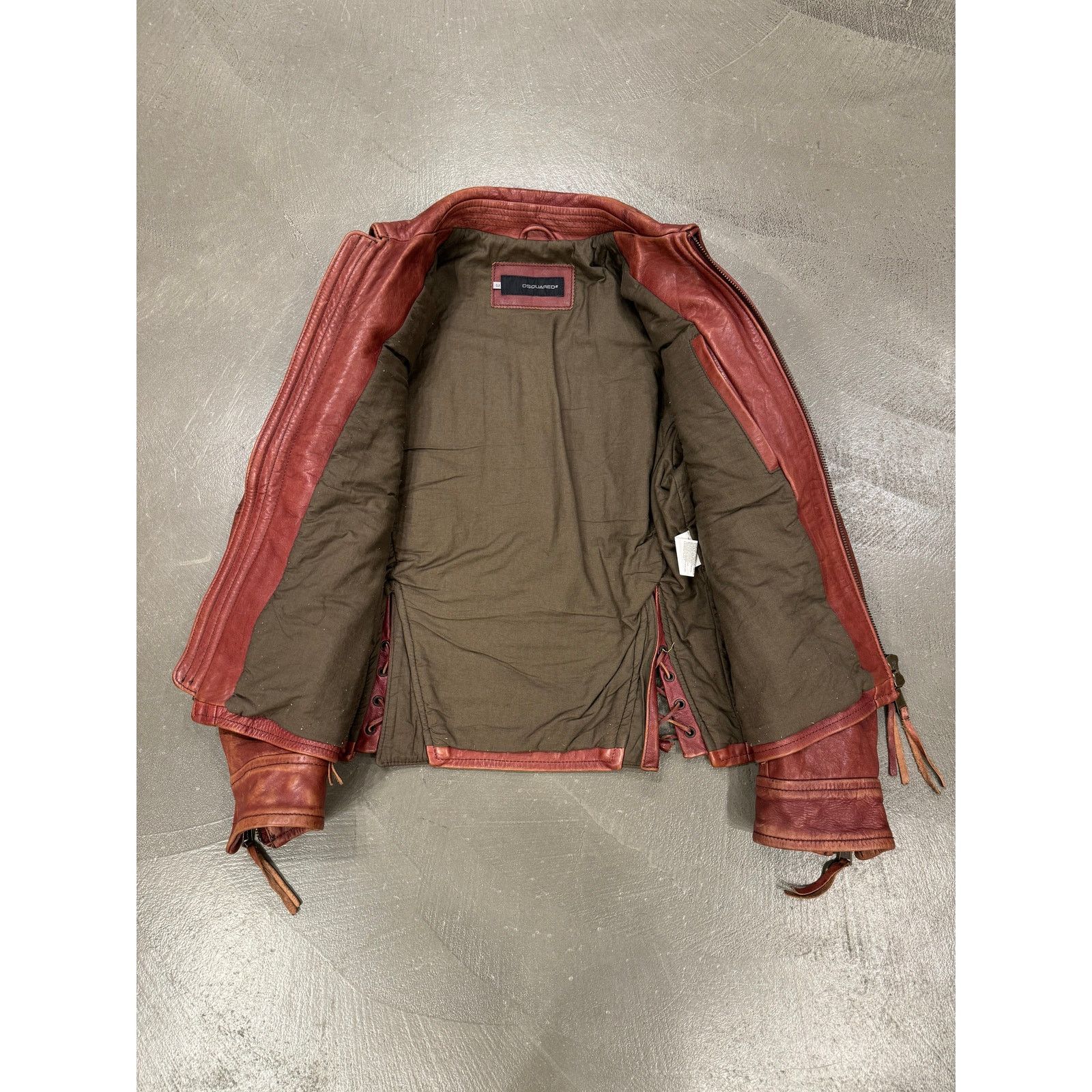 Dsquared2 A/W2004 Dsquared2 runway faded leather jacket Size US L / EU 52-54 / 3 - 8 Thumbnail