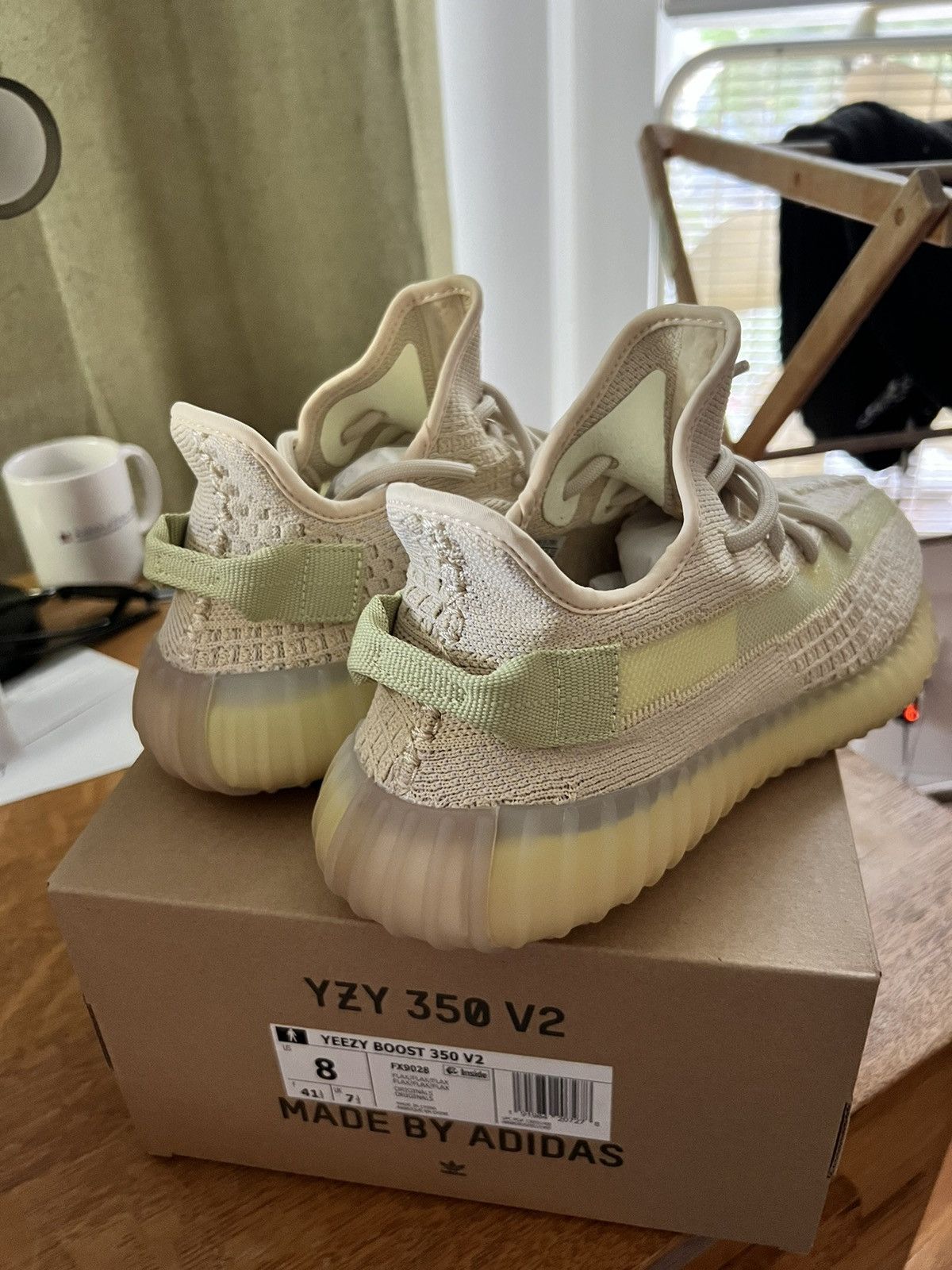 Adidas × Kanye West Size 8 - adidas Yeezy Boost 350 V2 Flax Size US 8 / EU 41 - 6 Thumbnail