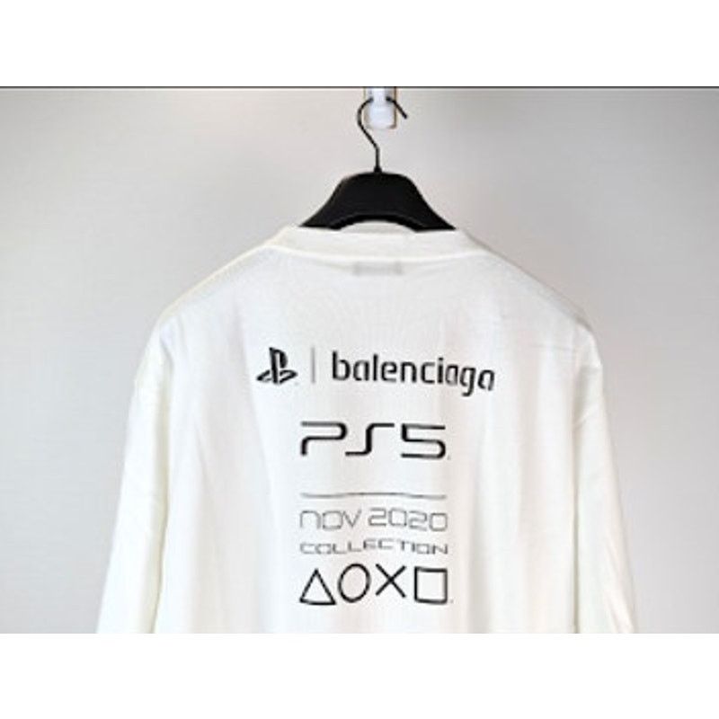 Balenciaga × Playstation o1rshd1 5 Boxy Logo T-Shirt in White / Black Size US XL / EU 56 / 4 - 10 Thumbnail