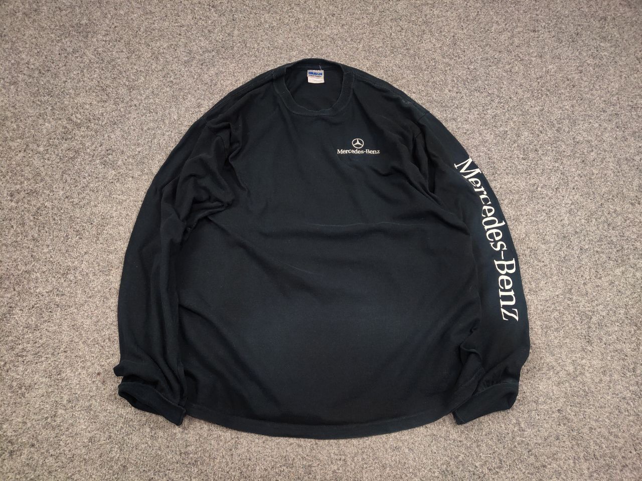 Mercedes-Benz Vintage 90's Mercedes Benz Logo Long Sleeve Faded Black Size US M / EU 48-50 / 2 - 2 Thumbnail