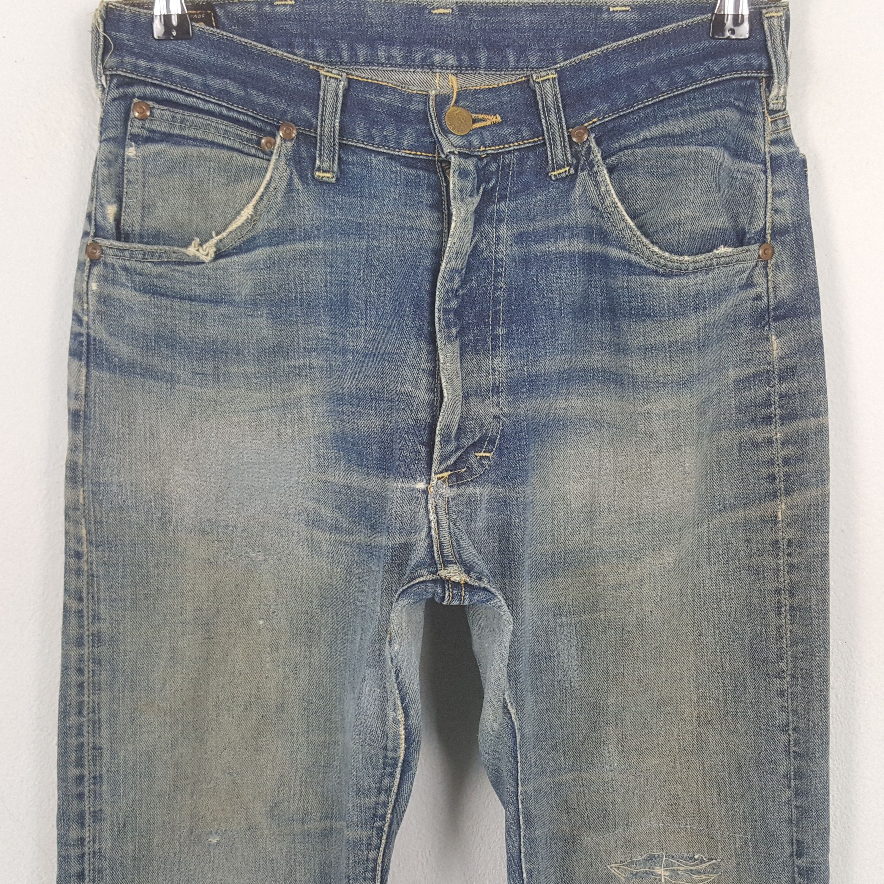 Lee Vintage 90's Lee Riders American Distressed Denim Jeans RR14 Size US 29 - 2 Thumbnail