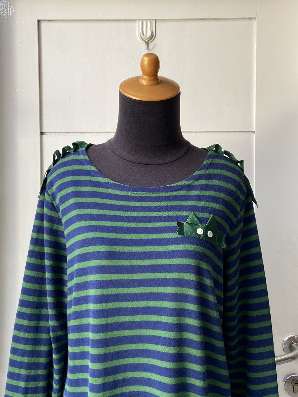 Issey Miyake NE-NET Issey Miyake Striped Long T-shirt/Dress Size US S / EU 44-46 / 1 - 7 Thumbnail