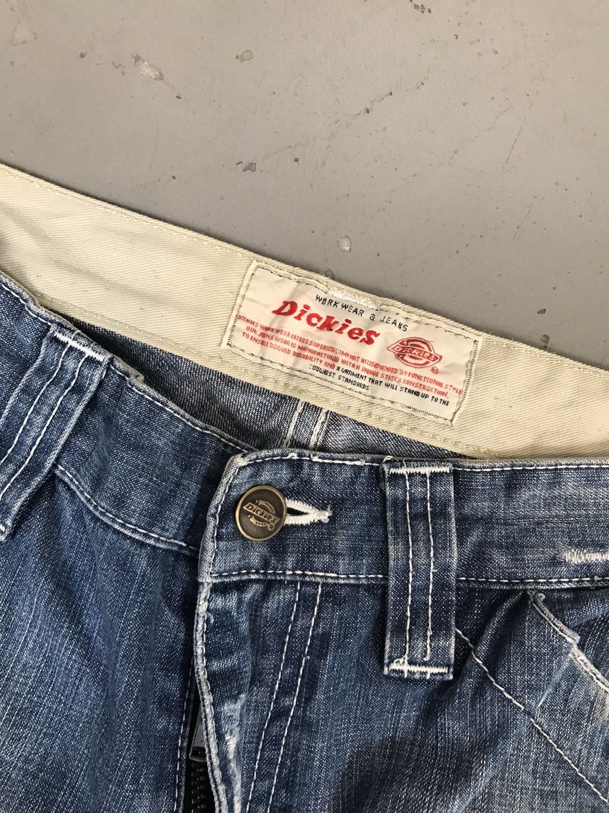 Dickies × Vintage Vintage Dickies big baddy big pocket embroidered denim Size US 31 - 7 Thumbnail